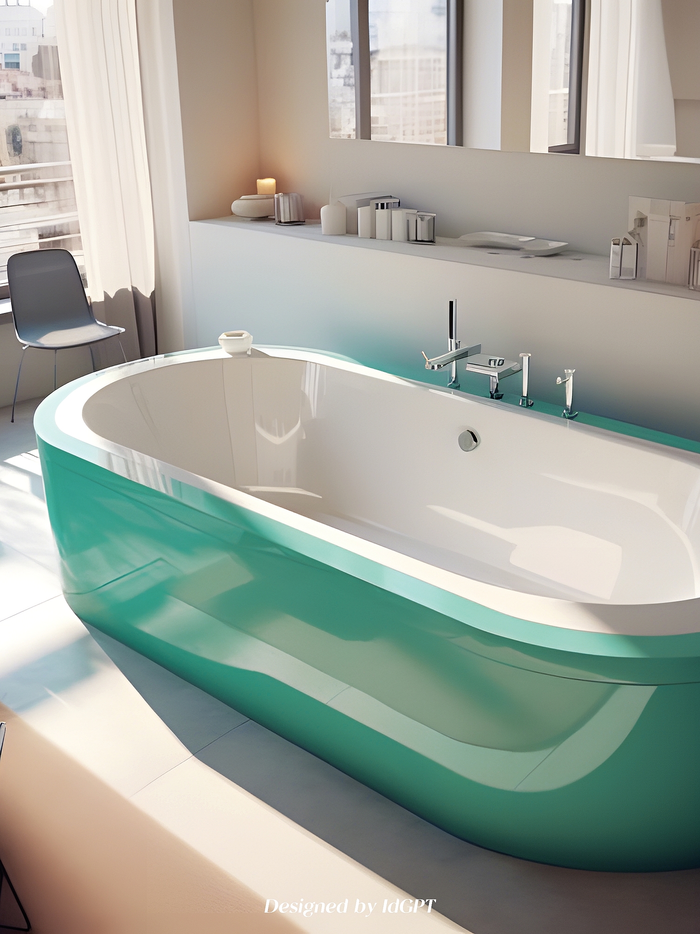 AIGC, AI, Home, Furniture, Bathtub，