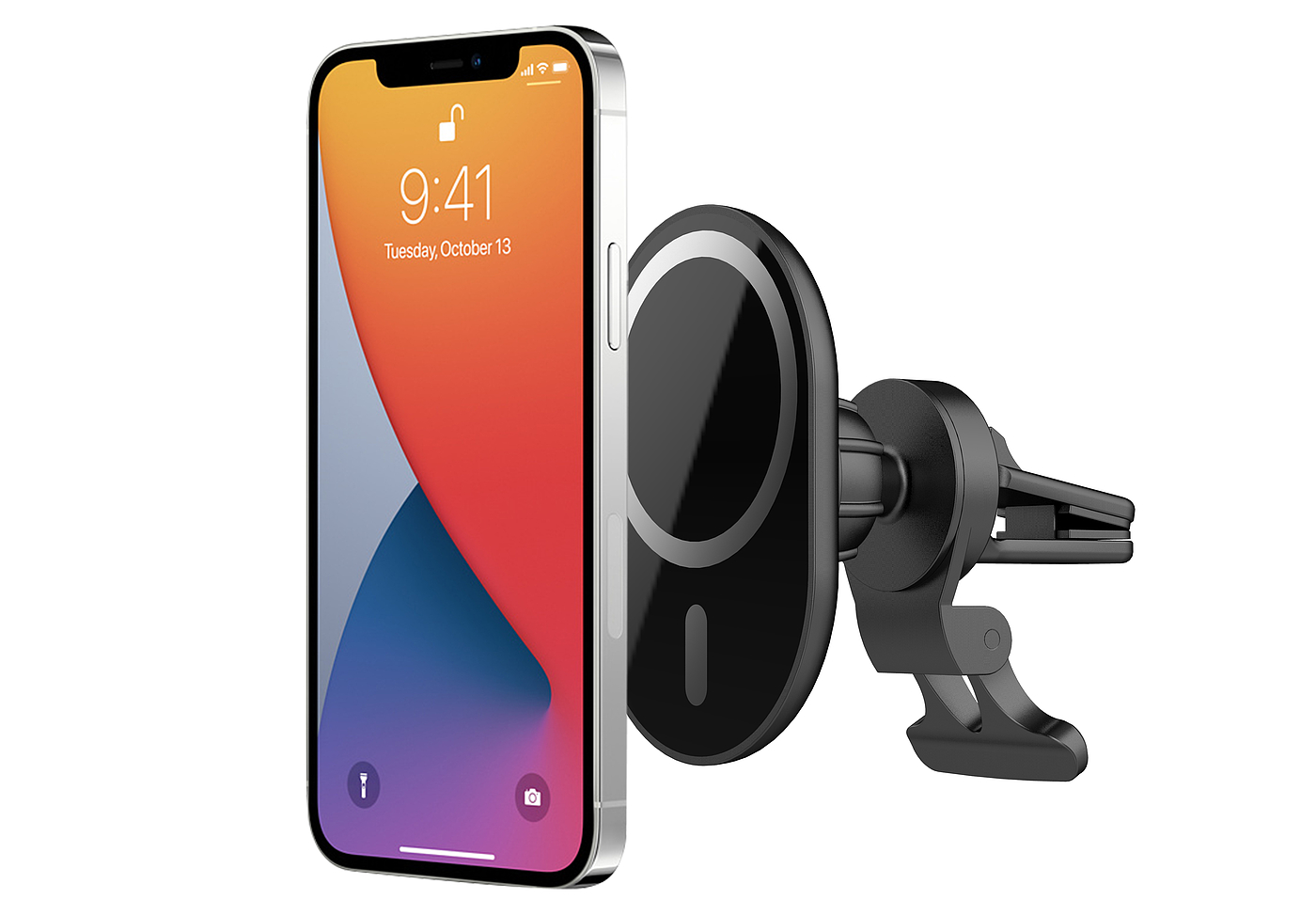 Magnetic suction car wireless charger，