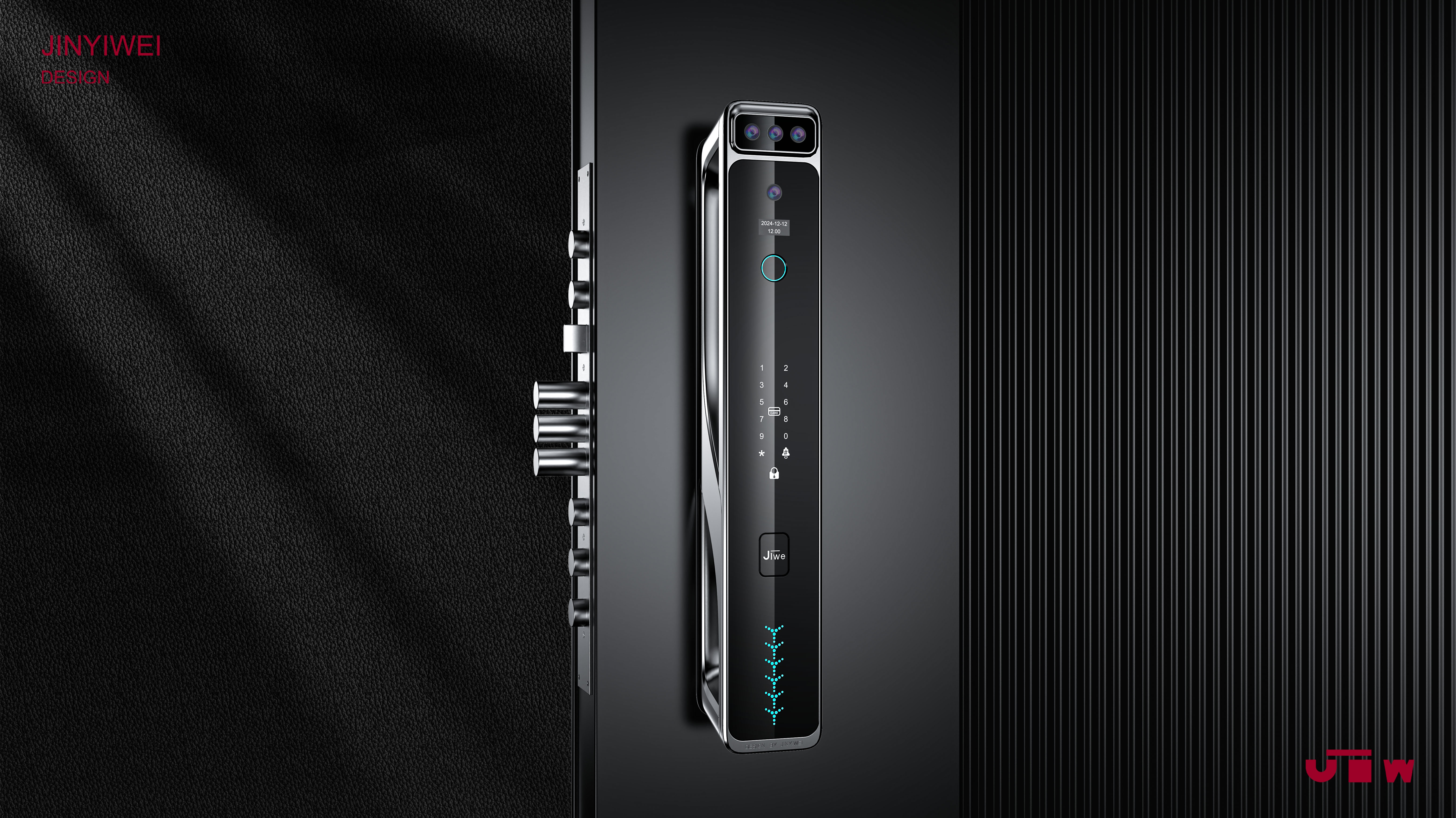 Intelligent lock，Fingerprint lock，Smart home，Intelligent door lock，industrial design，product design，