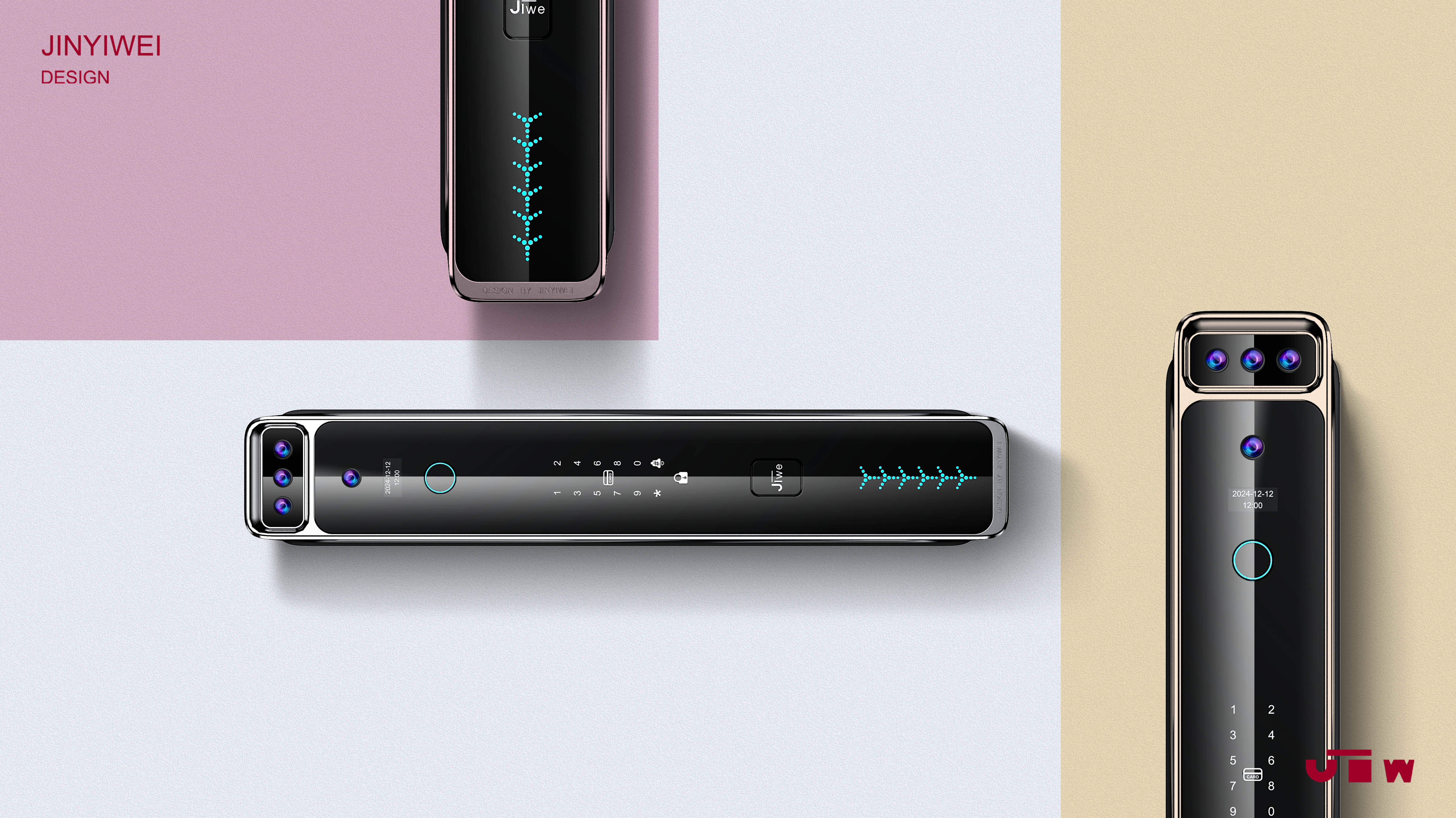 Intelligent lock，Fingerprint lock，Smart home，Intelligent door lock，industrial design，product design，