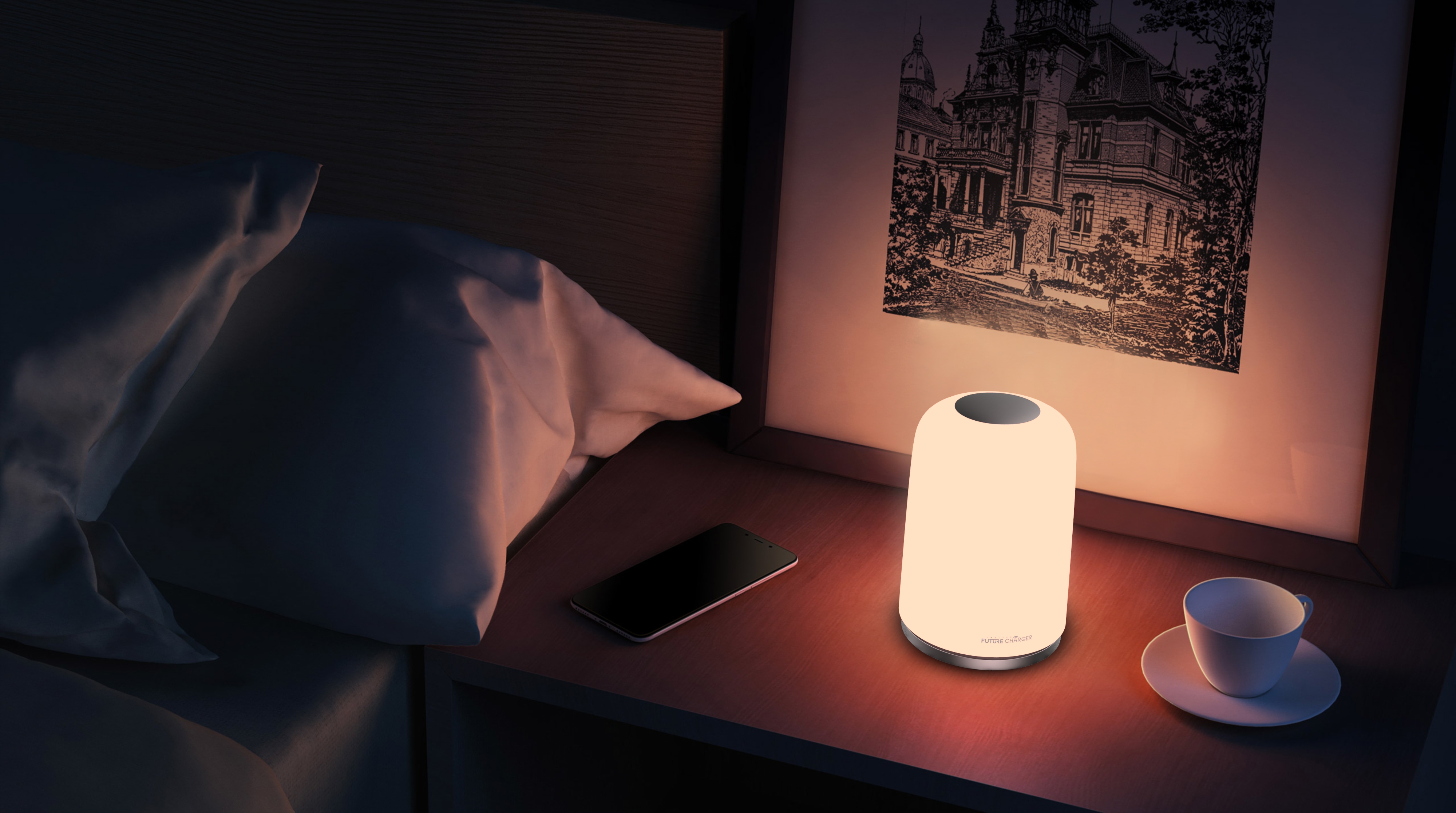 Night light wireless charging，