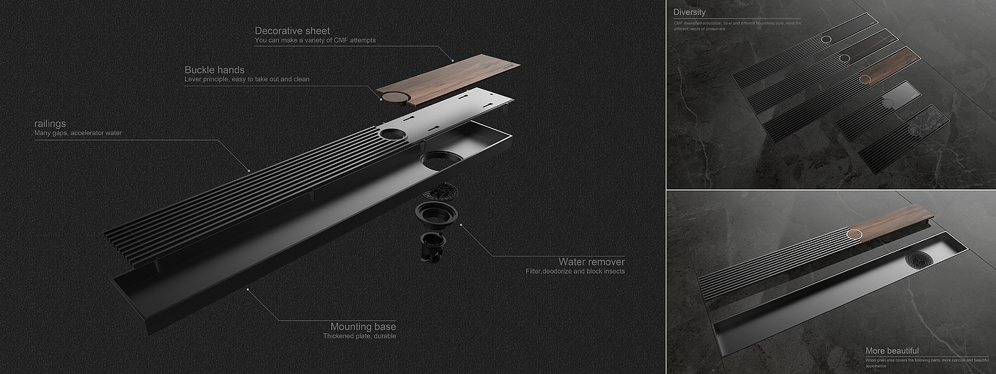 the floor drain，Chinese style，Easy to mention，Personalized customization，Golden Reed Award，