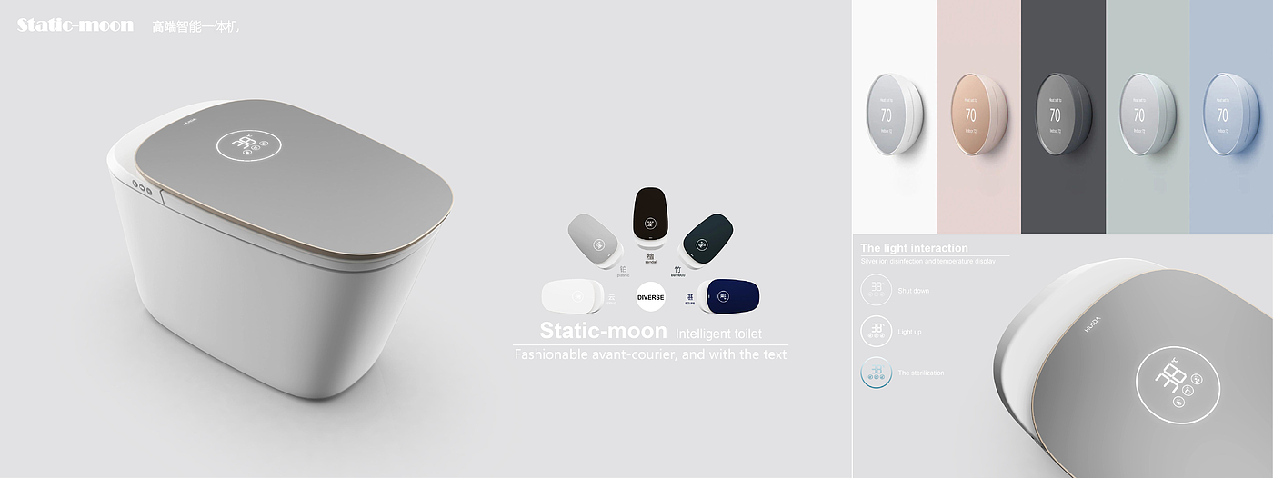 Intelligent toilet，Digital light display，gray contrast，
