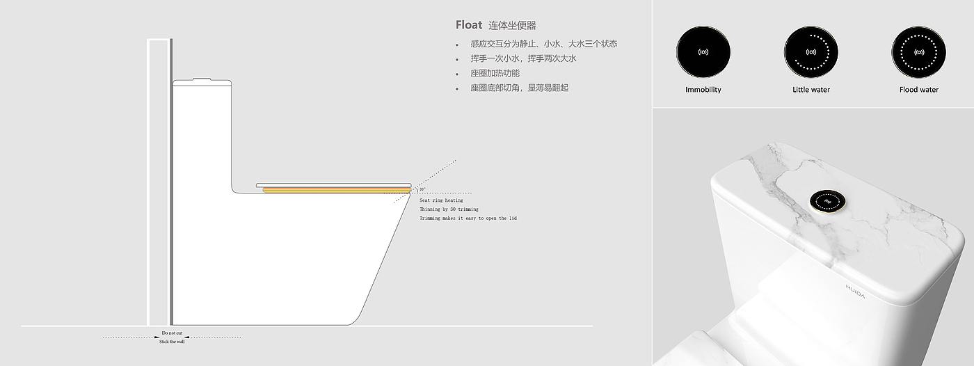 conjoined toilet，Light intelligence，Flow visualization，