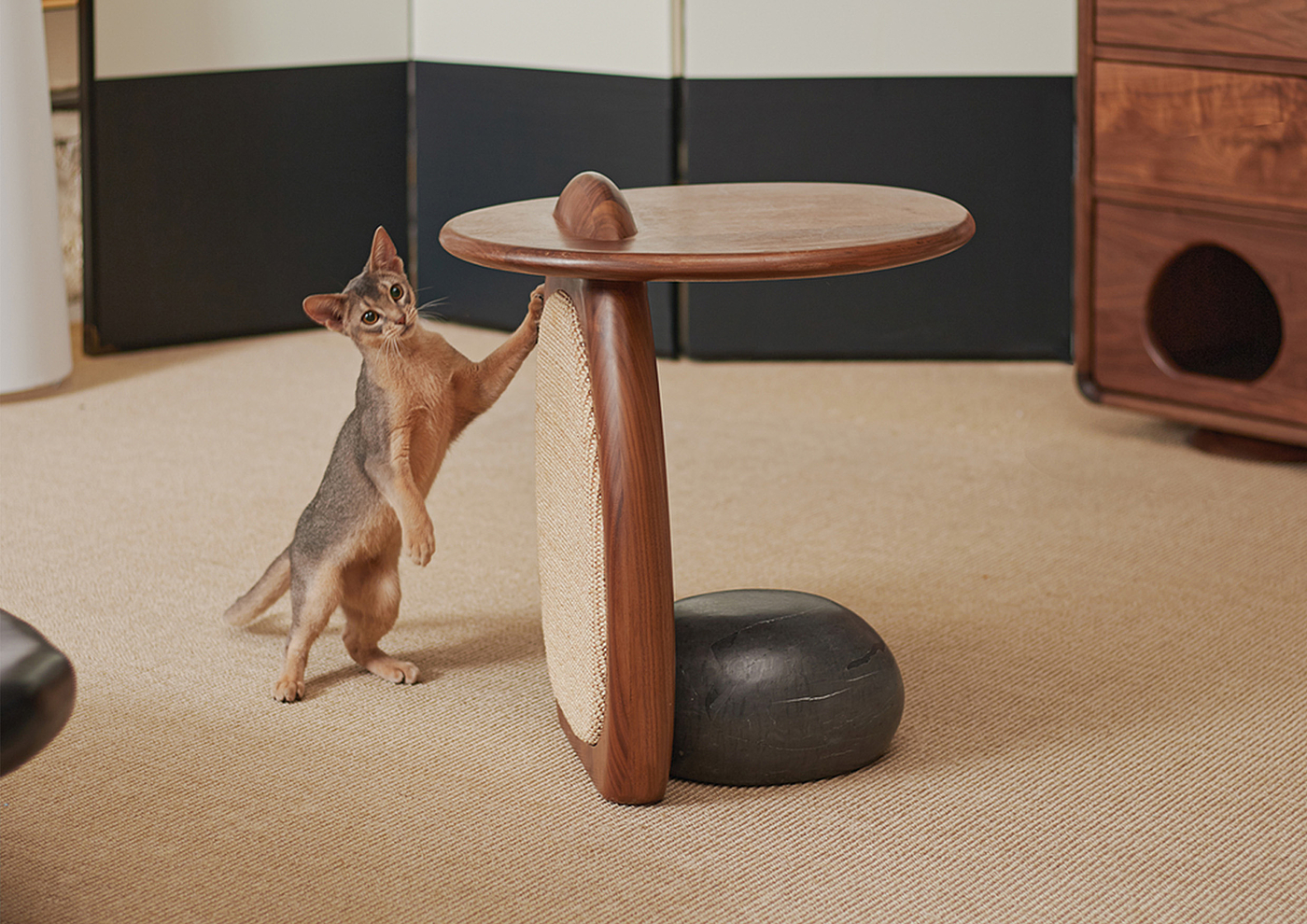 Side table，tea table，Side table，Diligent design，Riikyu，Pet，Pets，furniture，