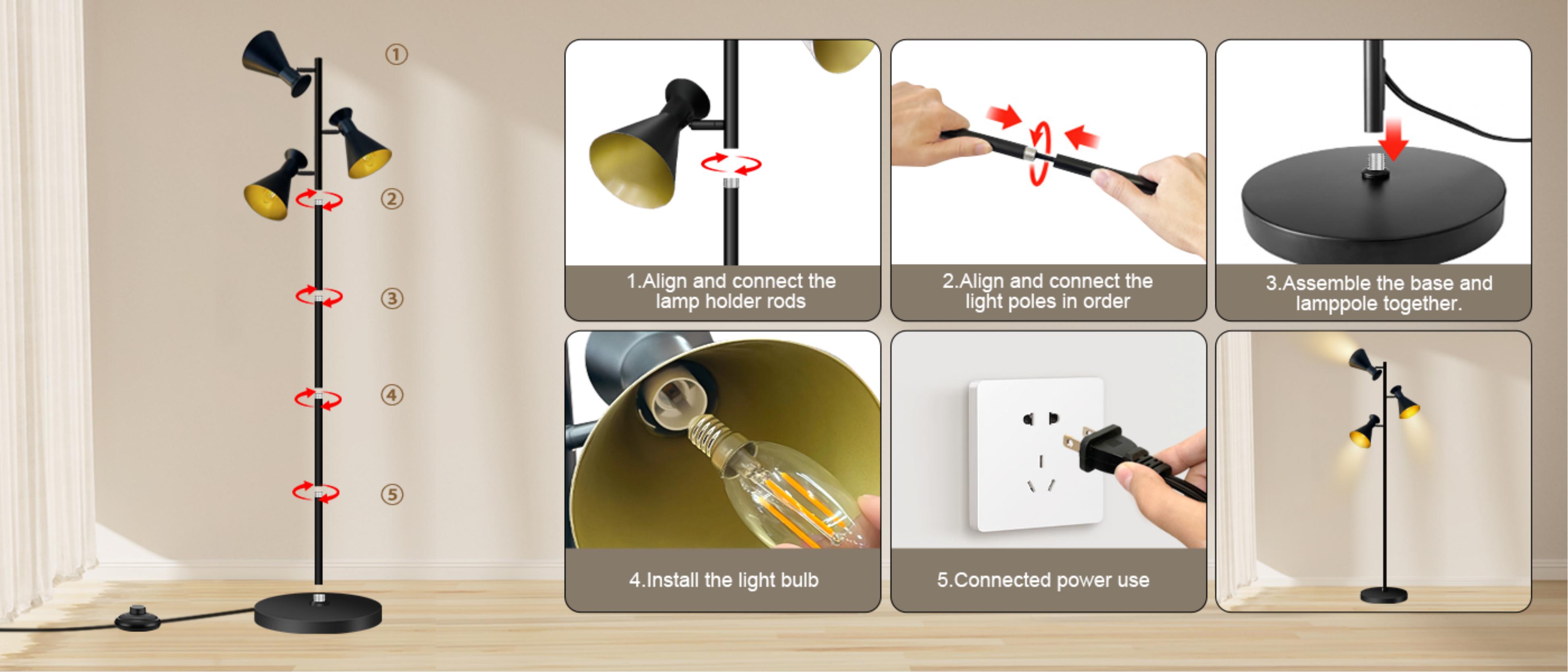 Floor lamp，lamps and lanterns，Horn light，Reading lamp，