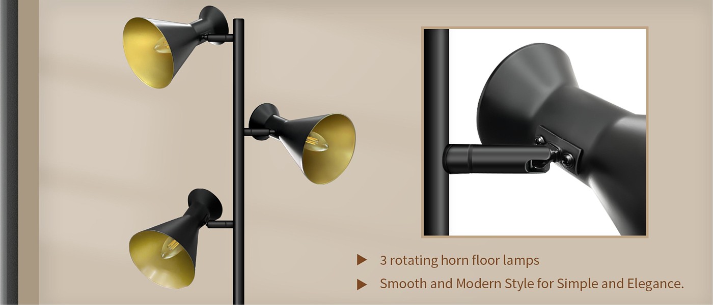 Floor lamp，lamps and lanterns，Horn light，Reading lamp，