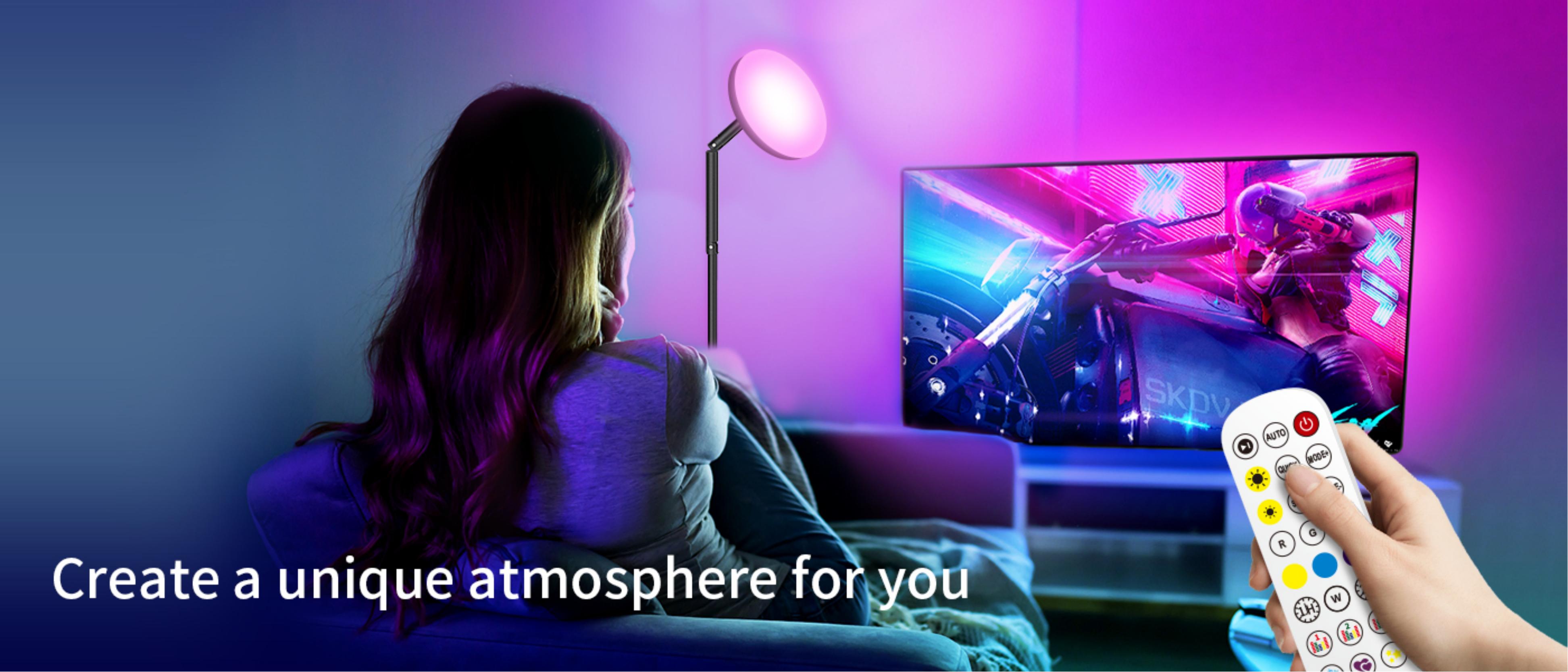 Floor lamp，Atmosphere lamp，GVVOO HOME: Disc Floor Lamp，