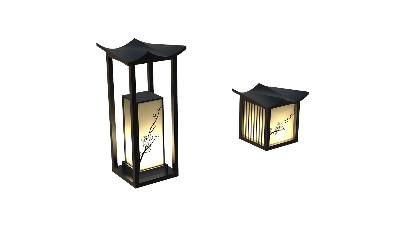 Lawn lamp design，Lamp design，Outdoor lighting ，