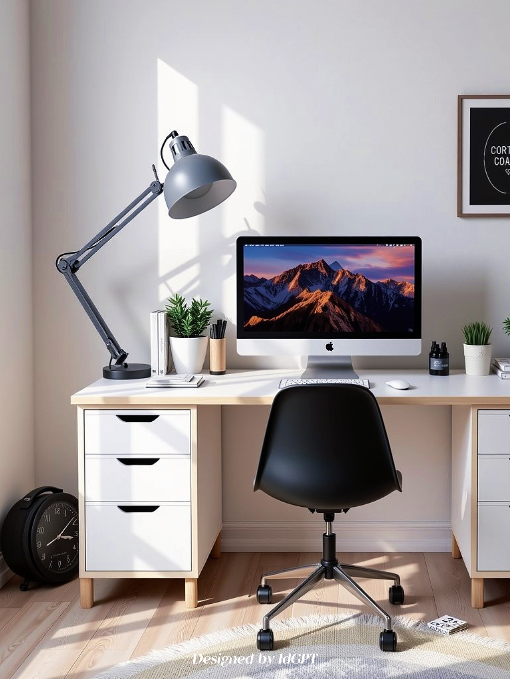 AIGC, AI, office products, office desks and chairs，