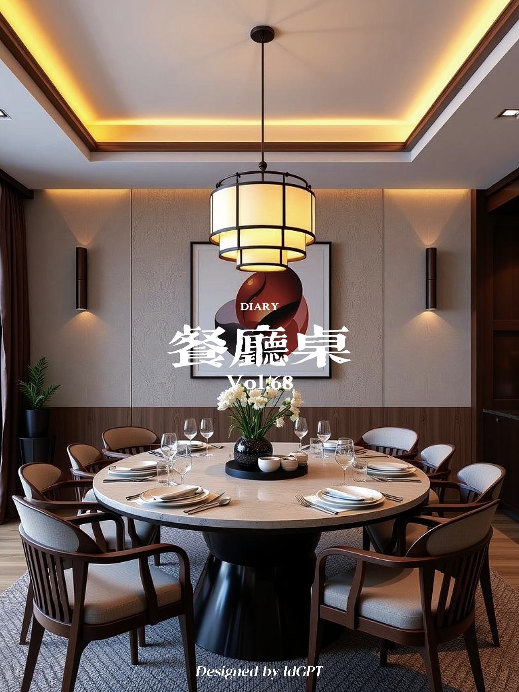 AIGC, AI, home, dining table，