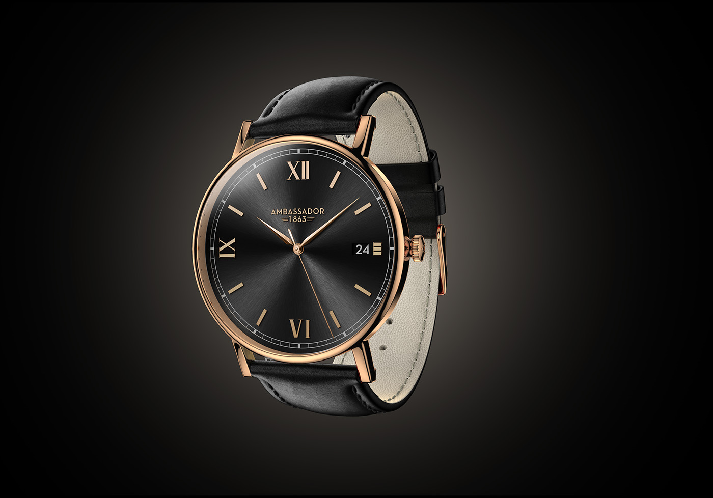 3D rendering，Ambasador Watch，keyshot，solidworks，