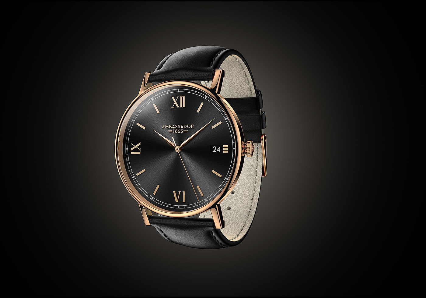 3D rendering，Ambasador Watch，keyshot，solidworks，
