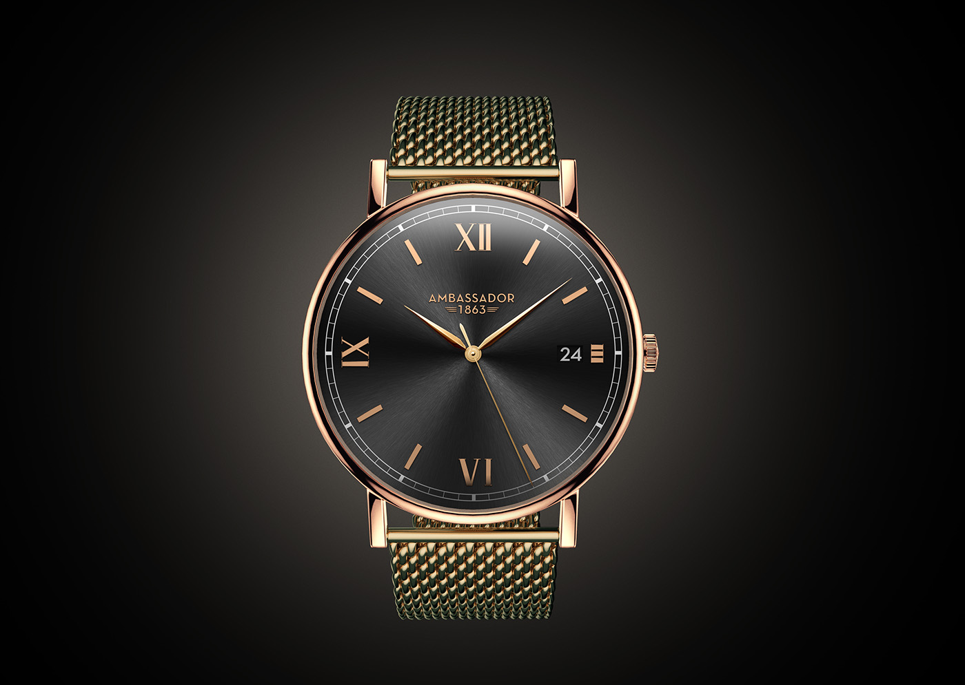 3D rendering，Ambasador Watch，keyshot，solidworks，