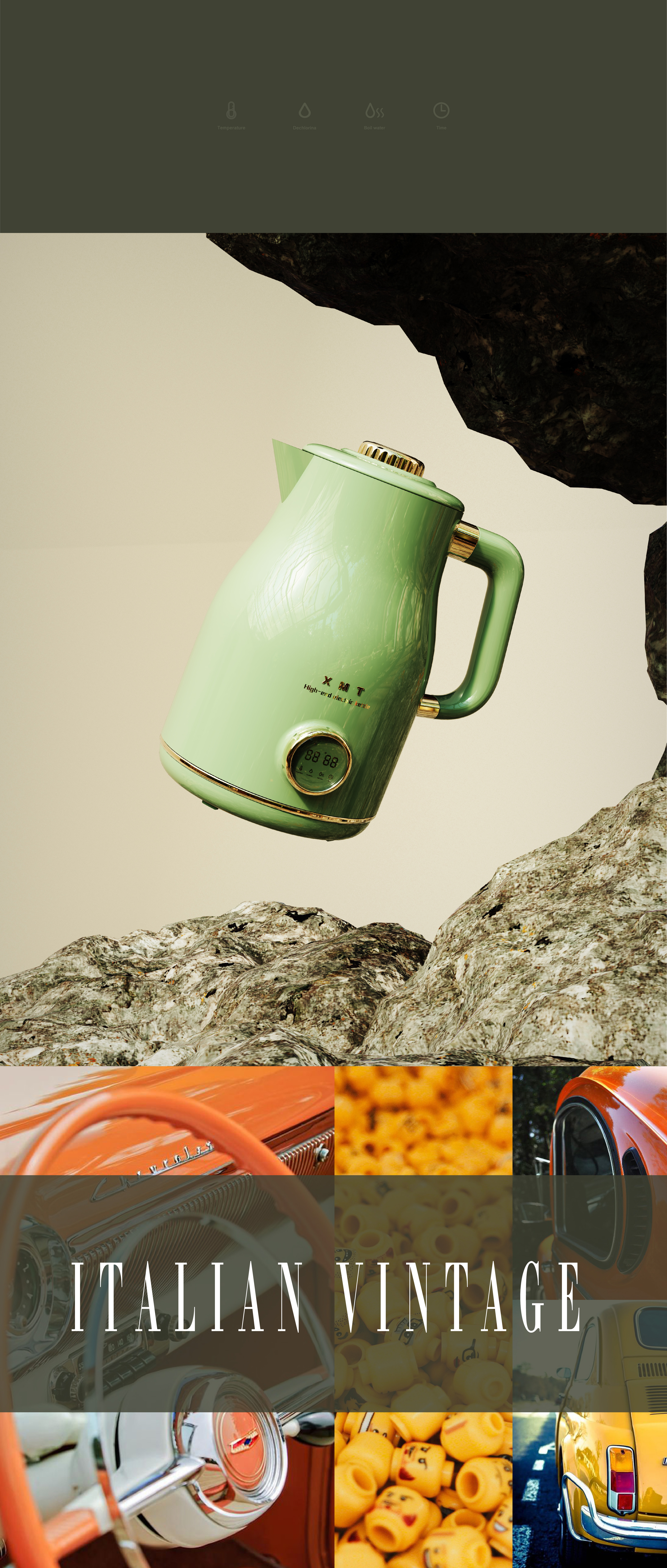 Thermal insulation kettle，kettle，Retro，classic，man-machine，XMT，