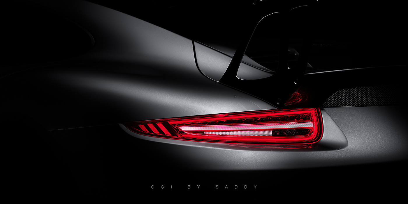 Porsche 911，GT3 RS，CGI渲染，vray，保时捷，