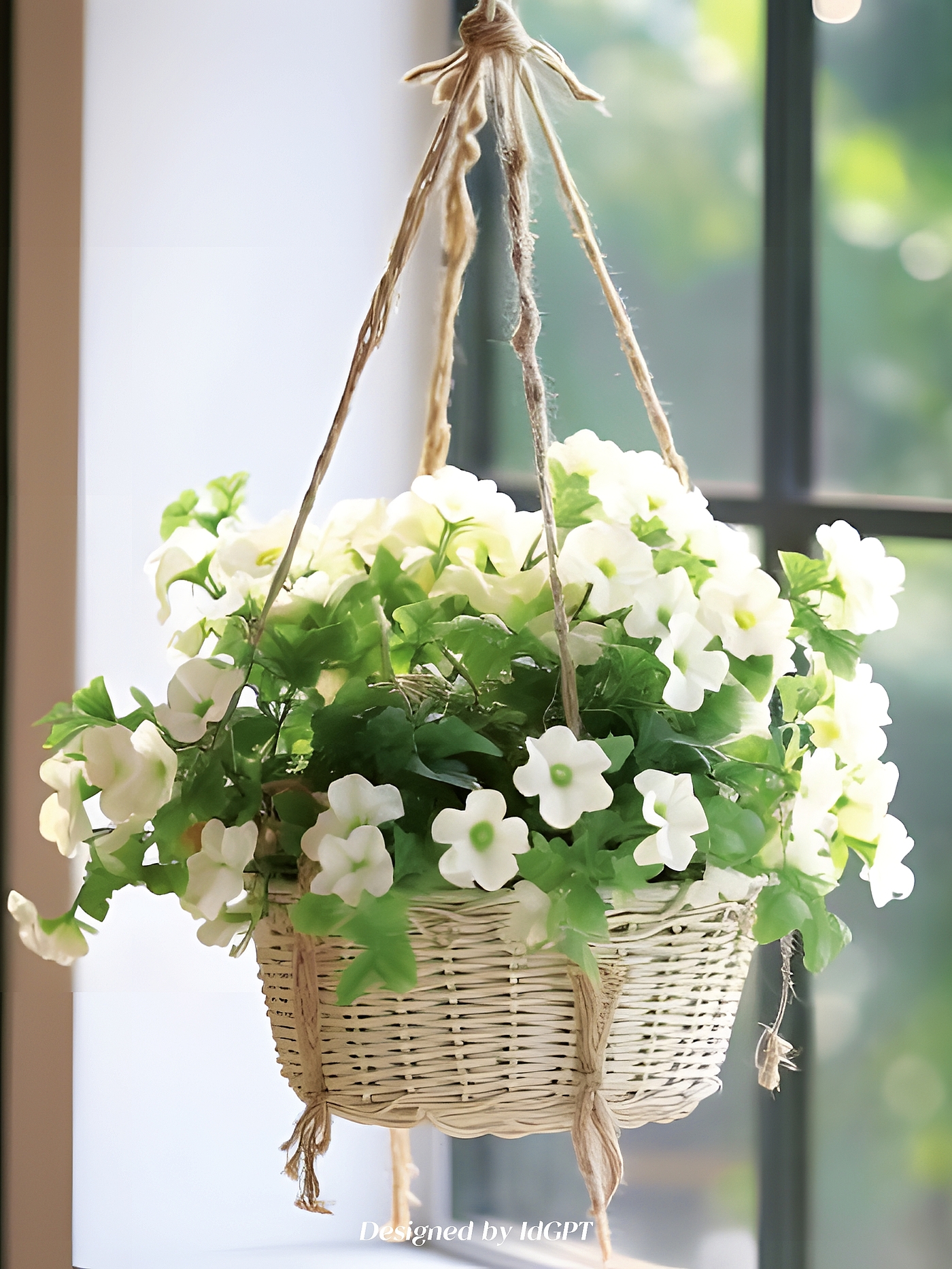 AIGC, AI, home, flower pot hanging basket，