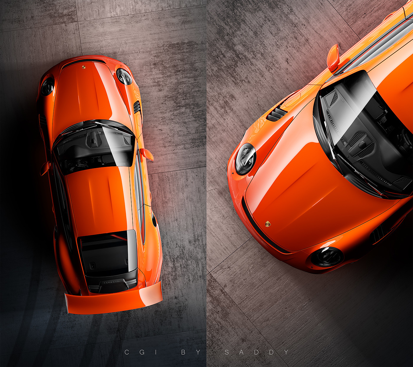 Porsche 911，GT3 RS，CGI rendering，vray，Porsche，