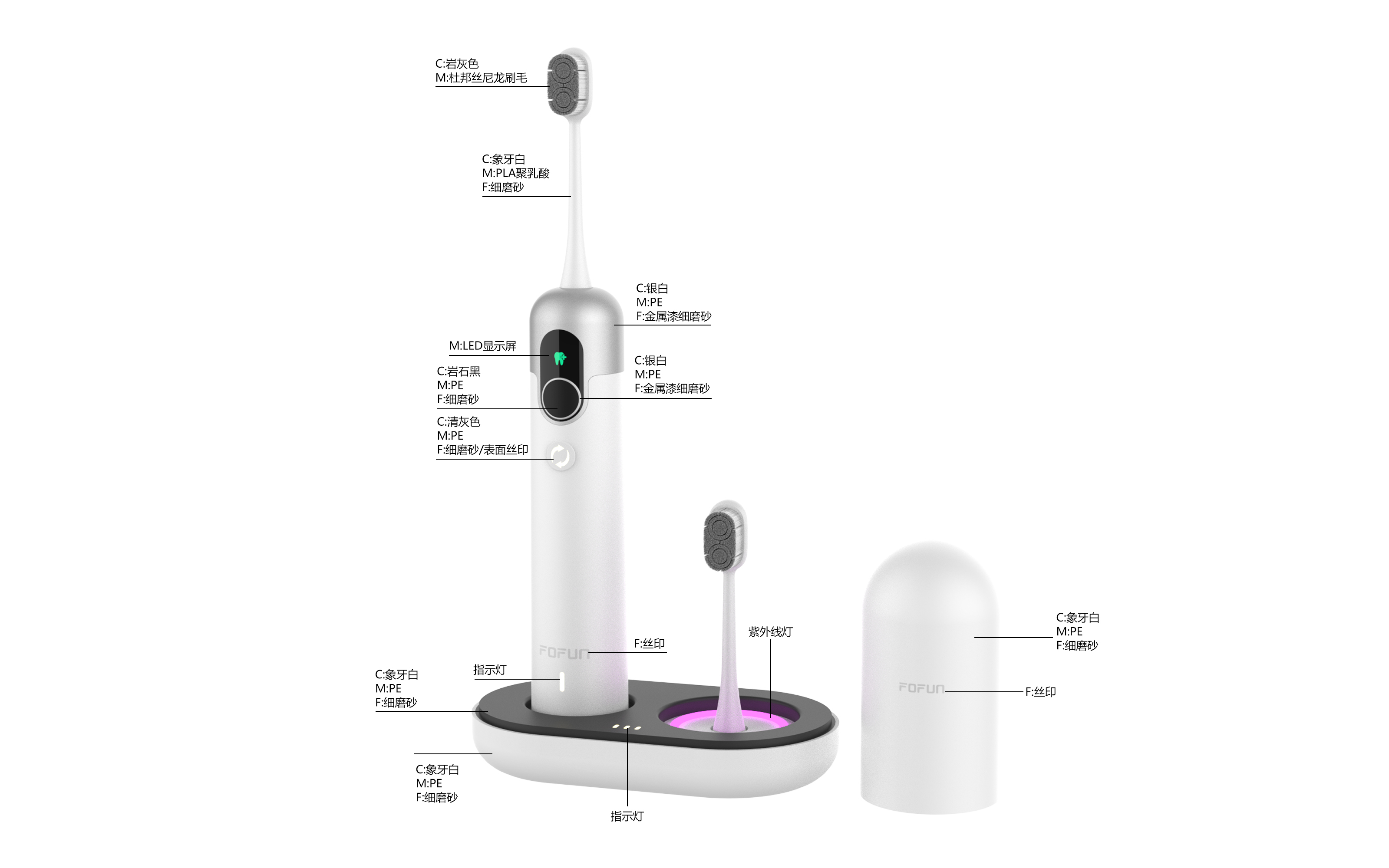 product design，industrial design，ID design，Electric toothbrush，