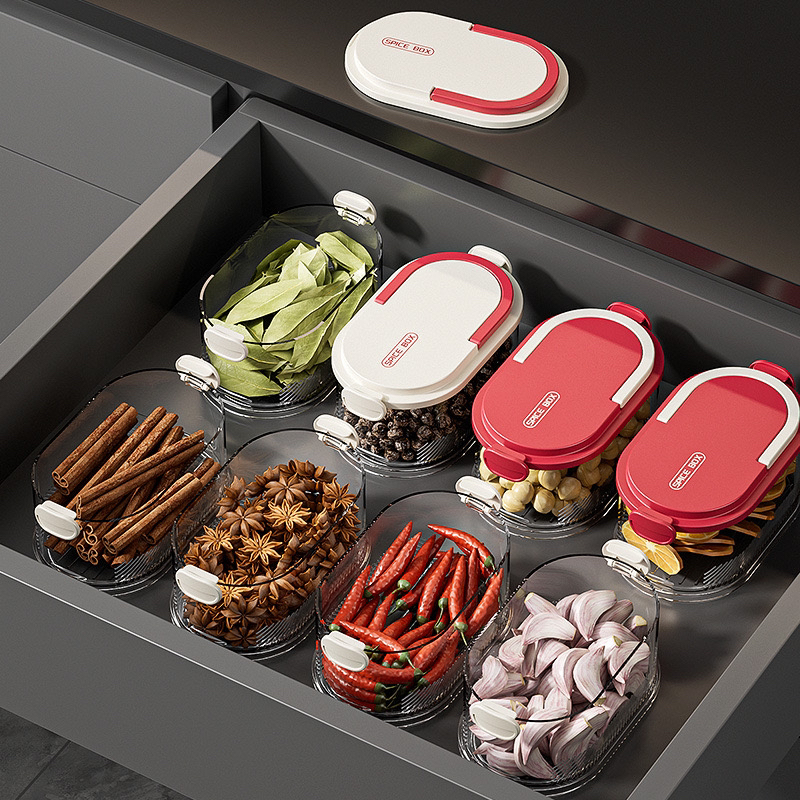 Dry material box，Spice box，storage box，Kitchen storage，Spice storage box，