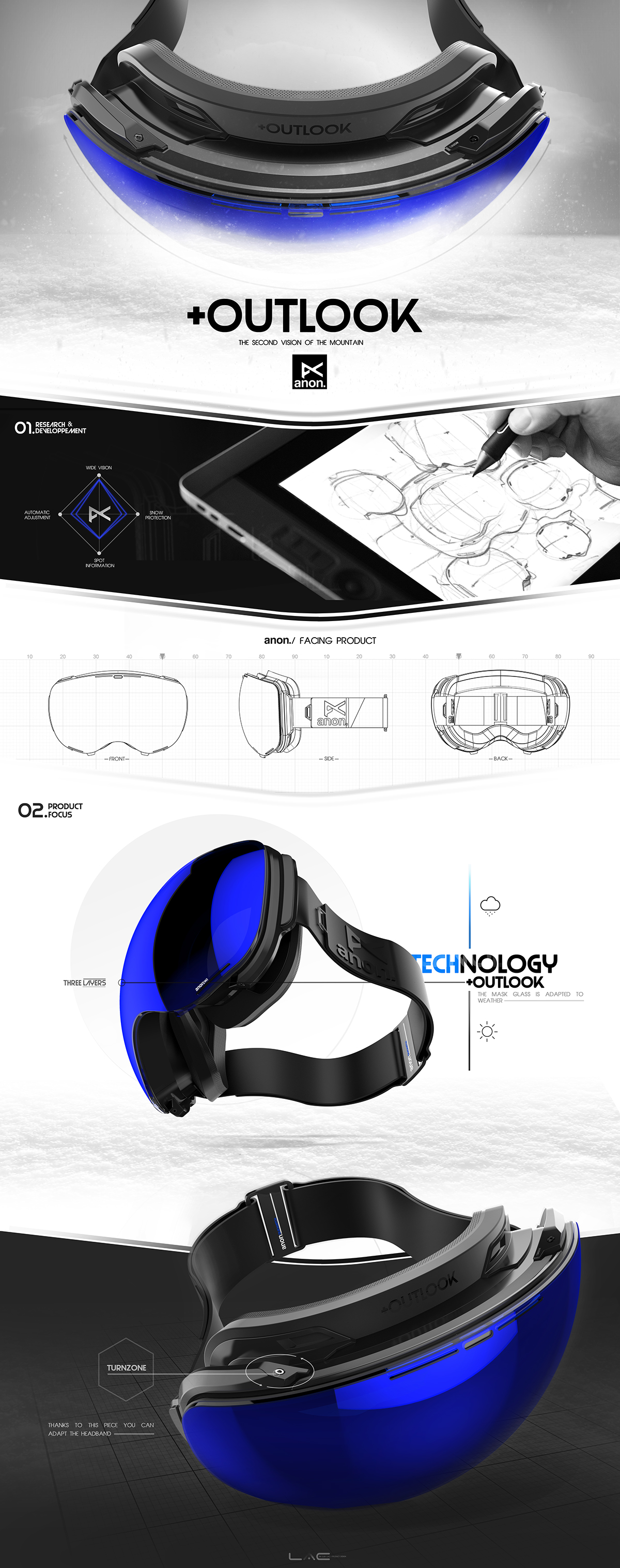 ANON SNOW GOGGL，Outdoor equipment，Goggles，glasses，safety protection ，