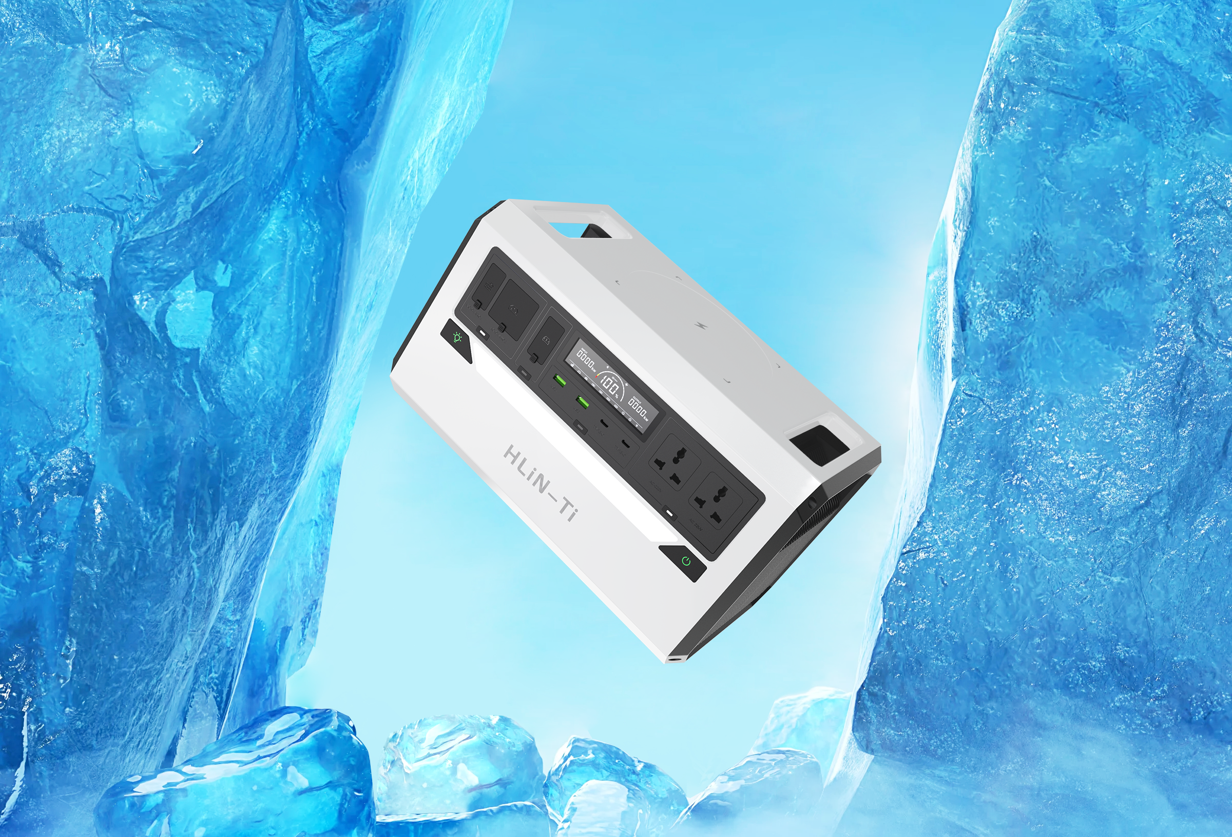 Industrial design, outdoor power supply, battery, outdoor, simple color matching，