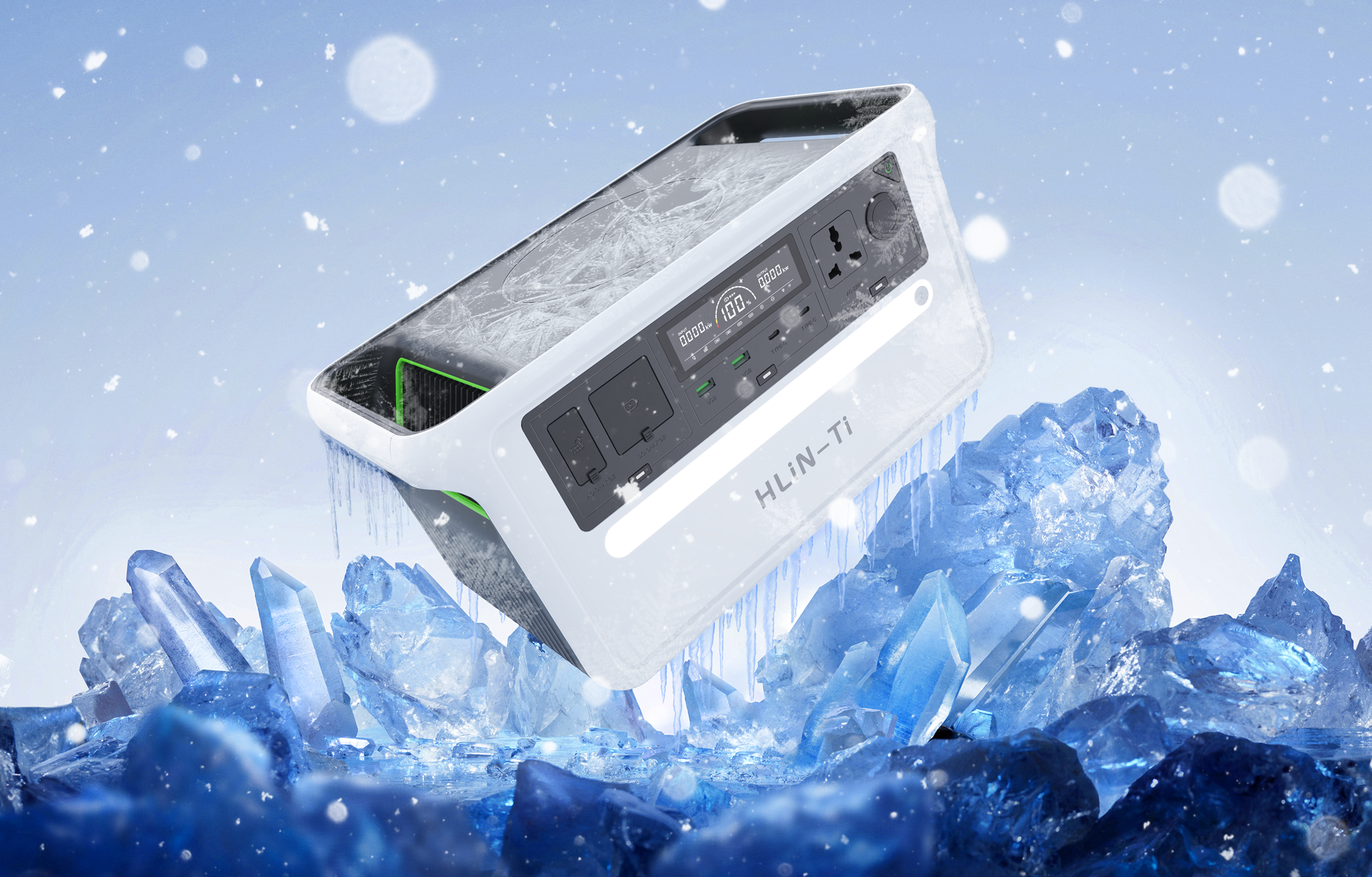 Industrial design, outdoor power supply, battery, outdoor, simple color matching，