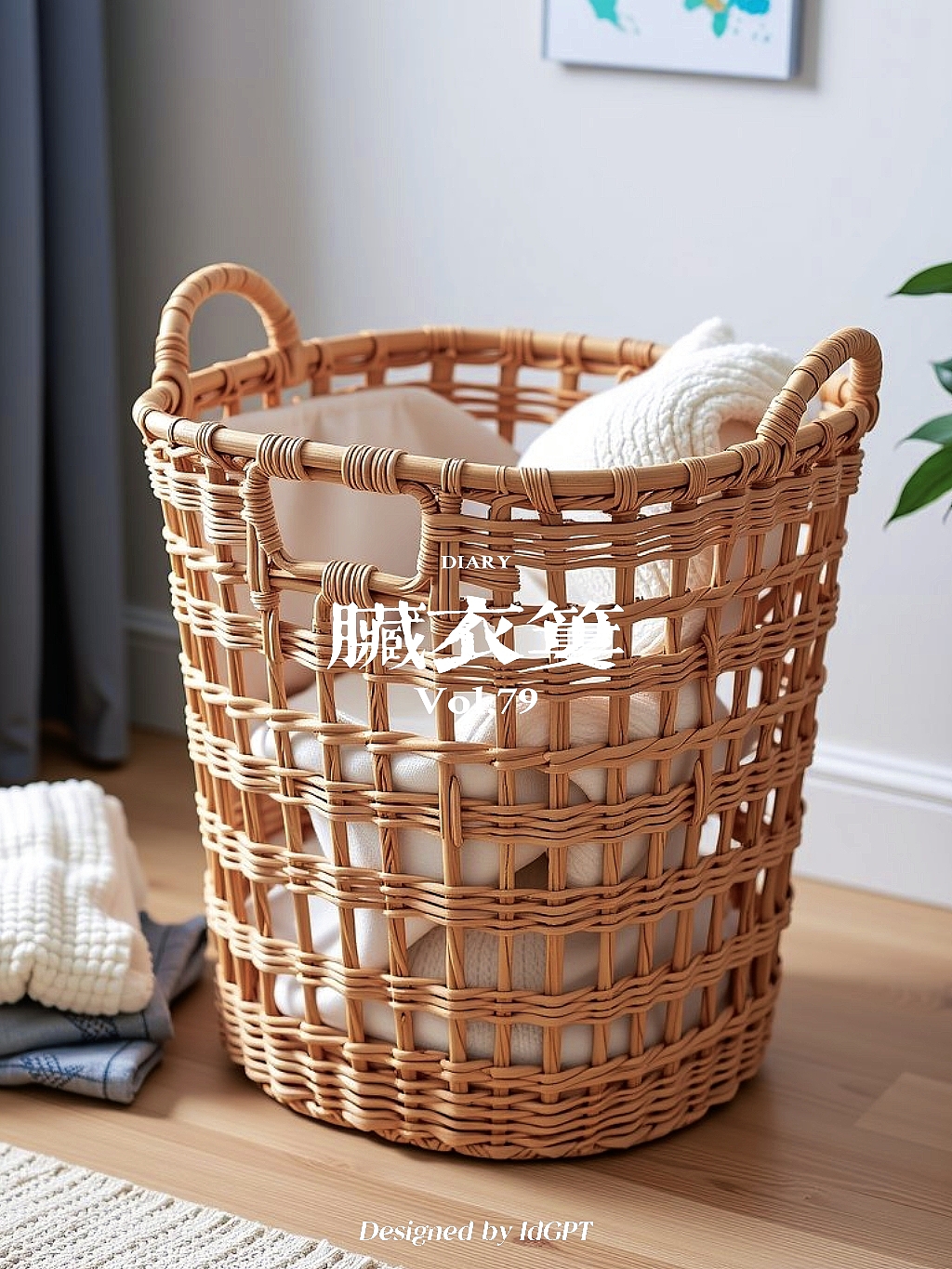 AIGC, AI, home, dirty clothes basket，