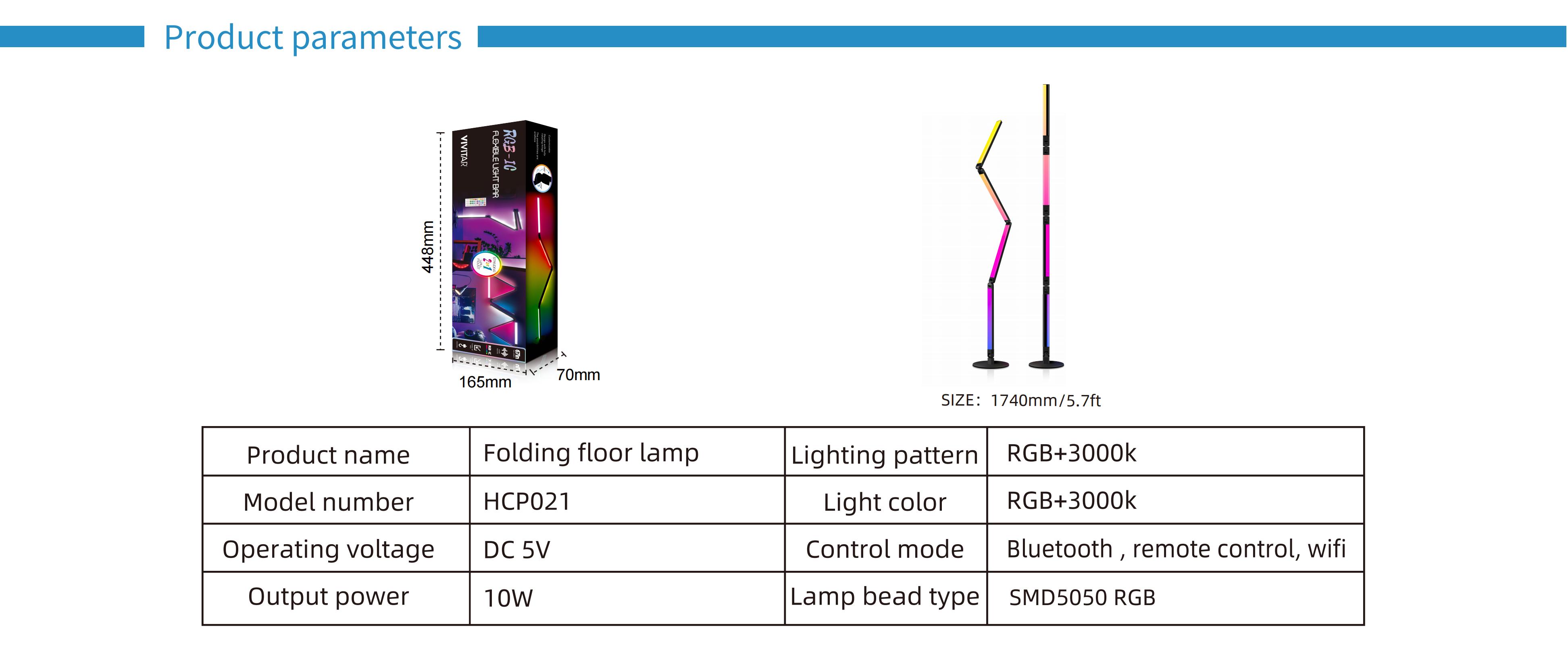 Folding floor lamp，Atmosphere lamp，Floor lamp，Cross-border，
