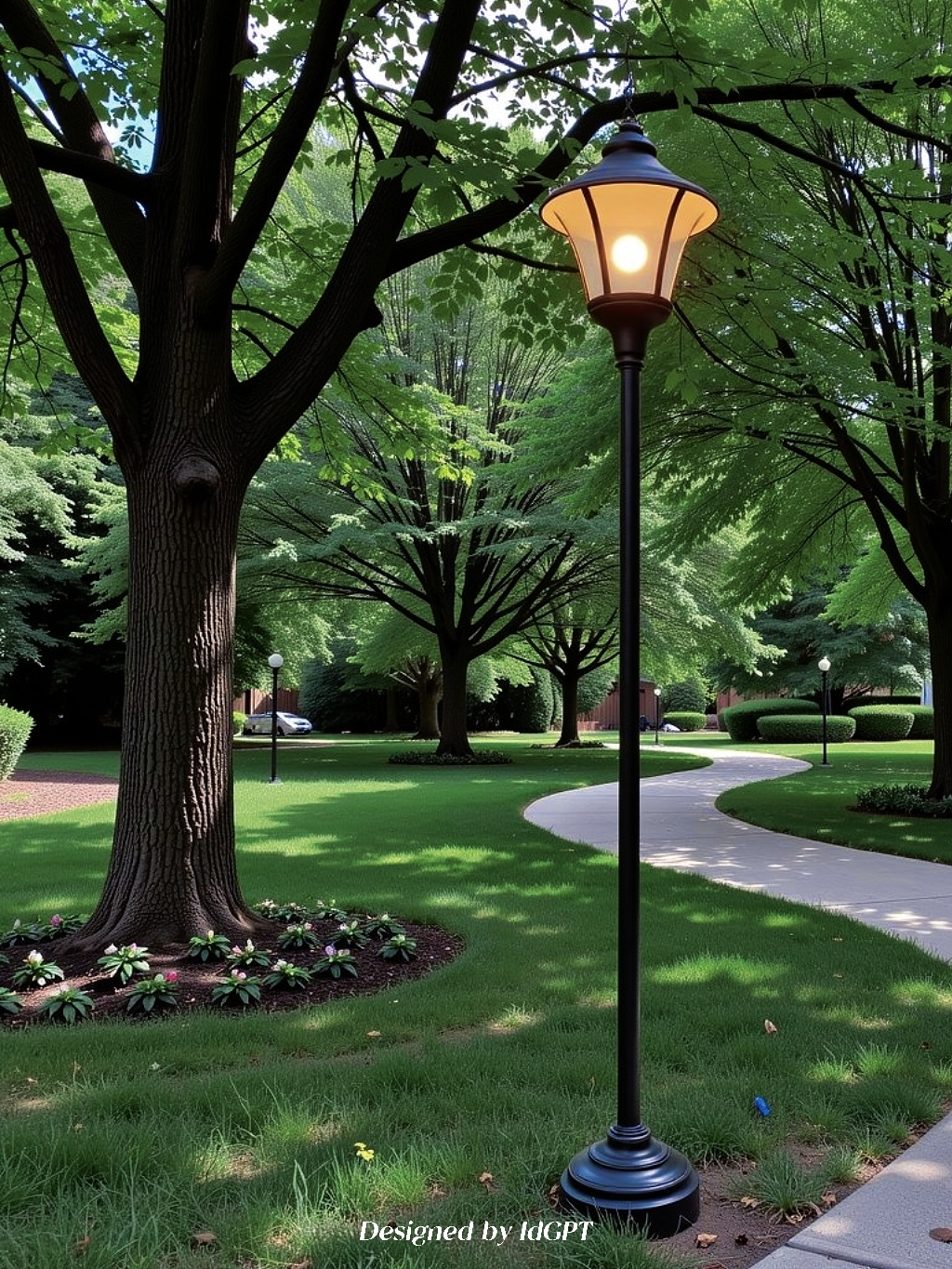 AIGC, AI, Outdoor, Park Lights，AIGC, AI, Outdoor, Park Lights，