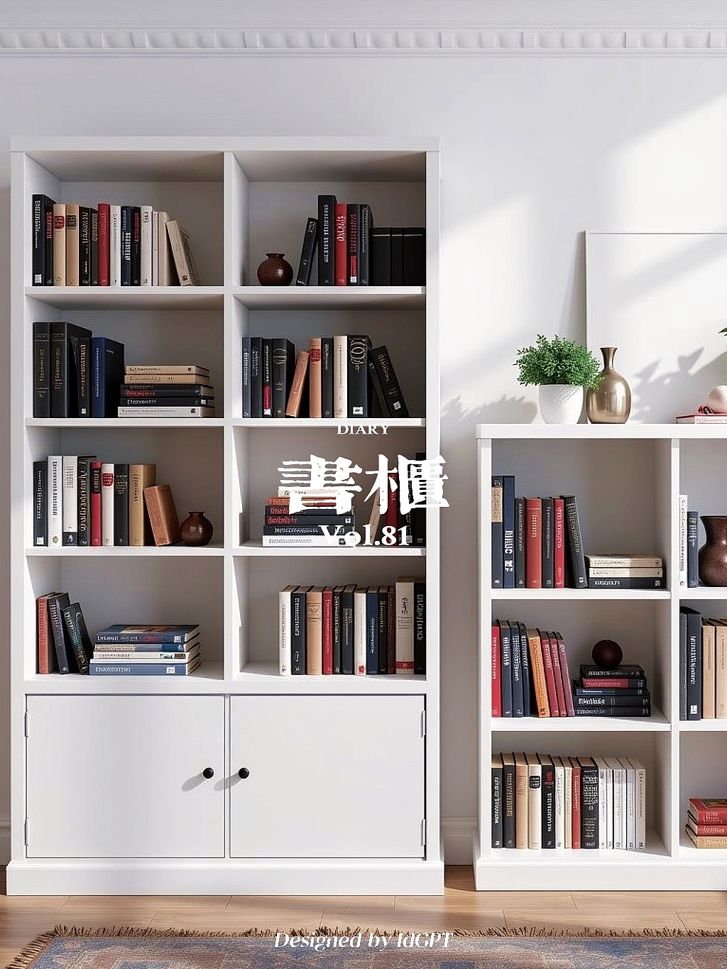 AIGC, AI, Home, Bookcase，