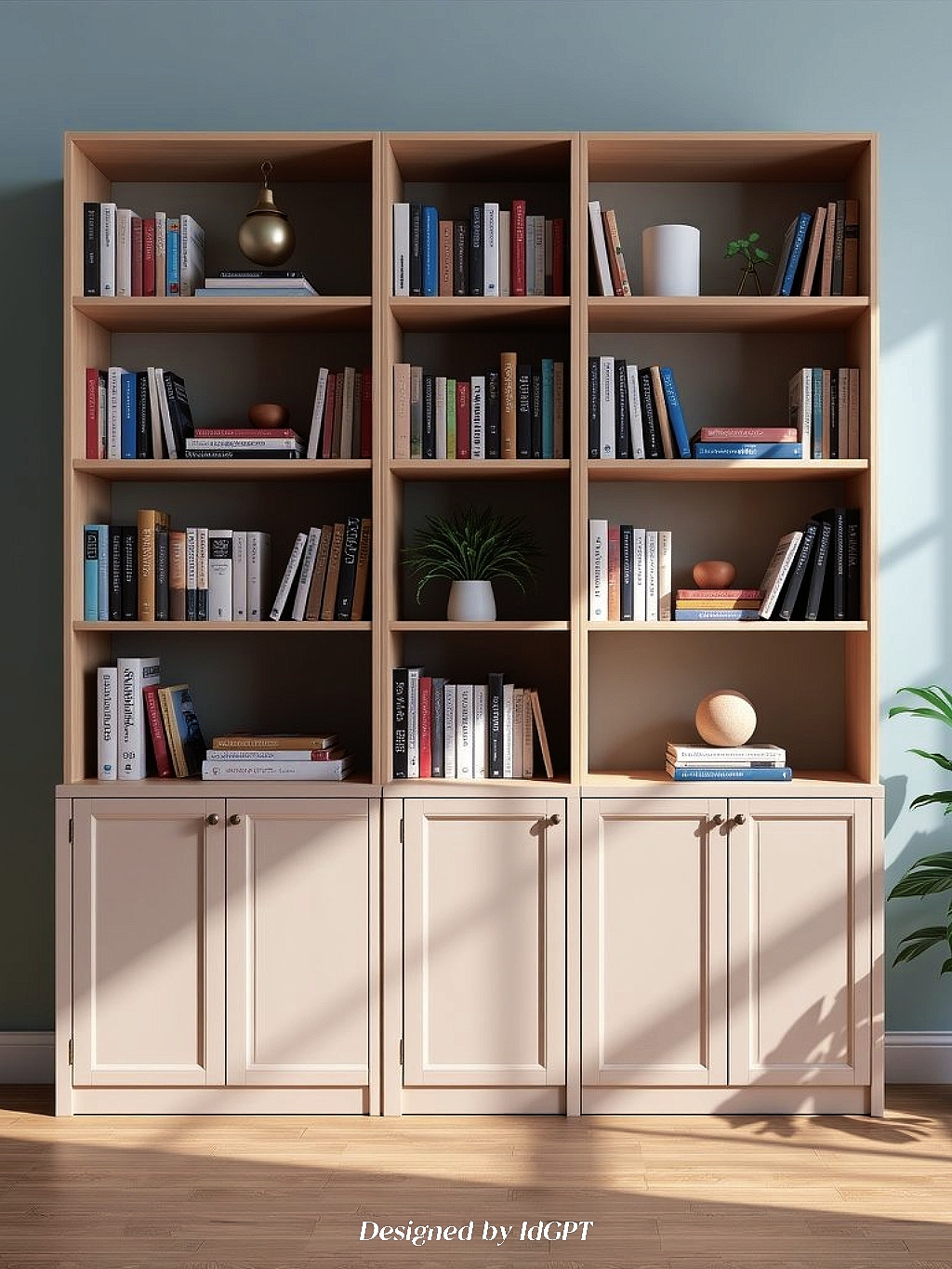 AIGC, AI, Home, Bookcase，