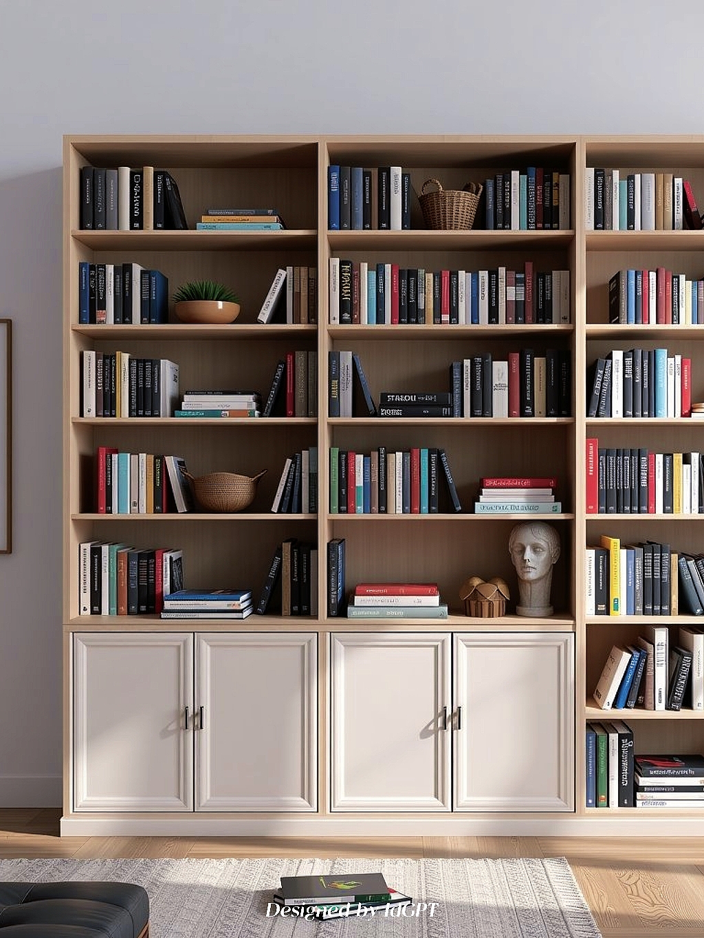 AIGC, AI, Home, Bookcase，