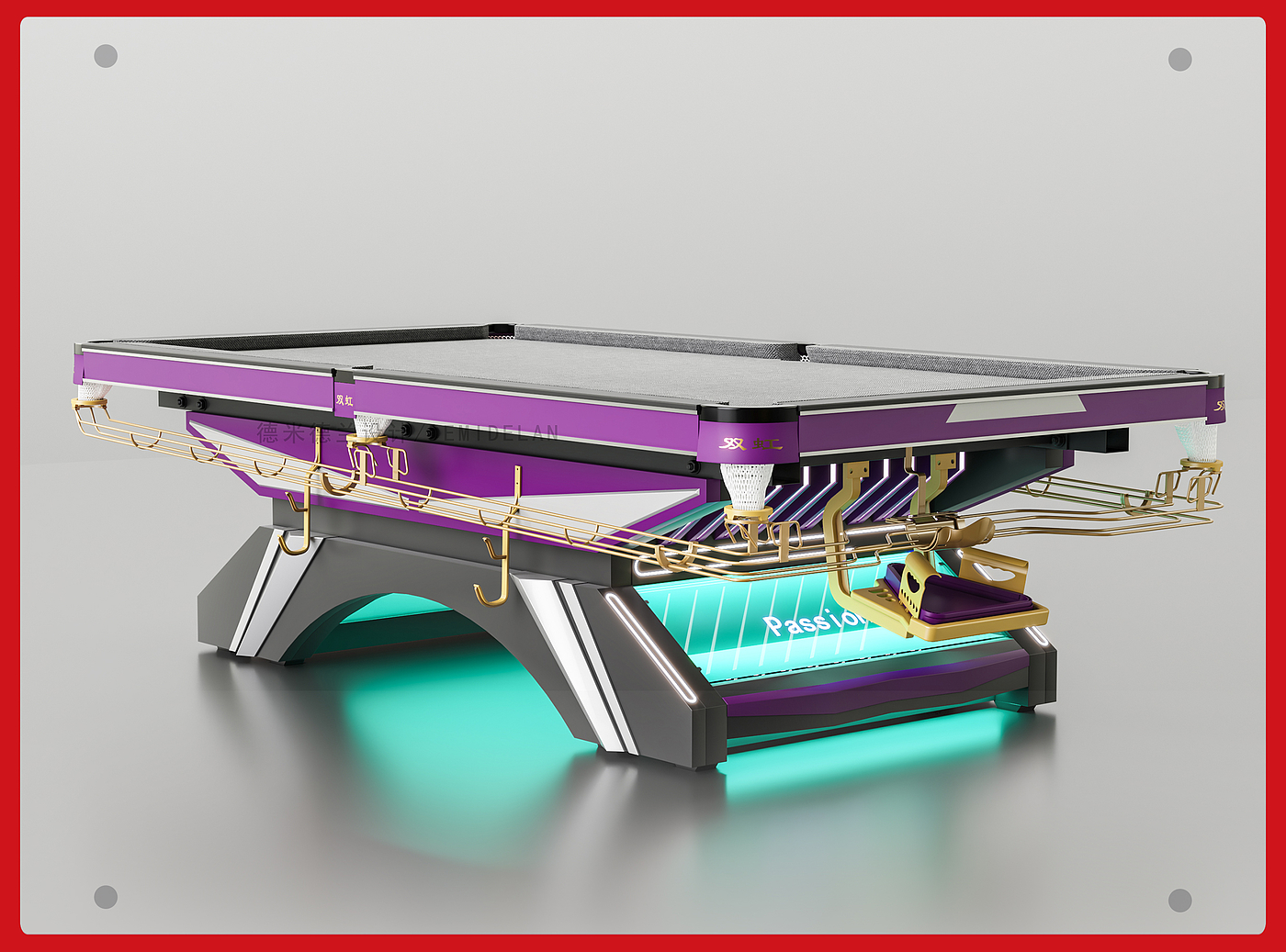 Billiard Table Design，Metal billiard table，Appearance design，Shuanghong Shengshi，