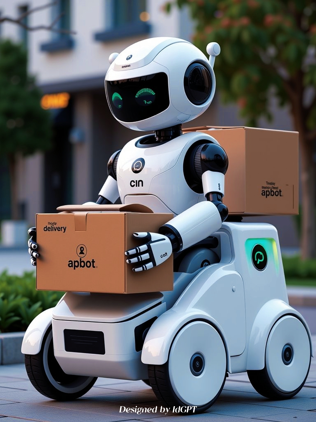 AIGC, AI, digital intelligence, food delivery robot，