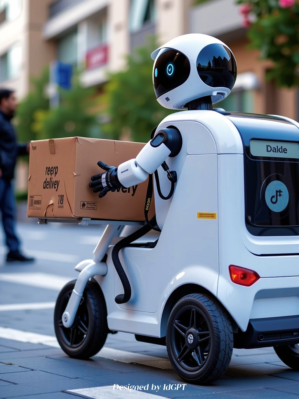 AIGC, AI, digital intelligence, food delivery robot，