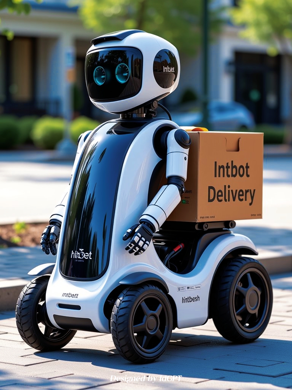 AIGC, AI, digital intelligence, food delivery robot，