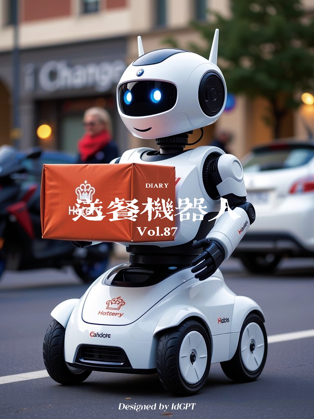 AIGC, AI, digital intelligence, food delivery robot，