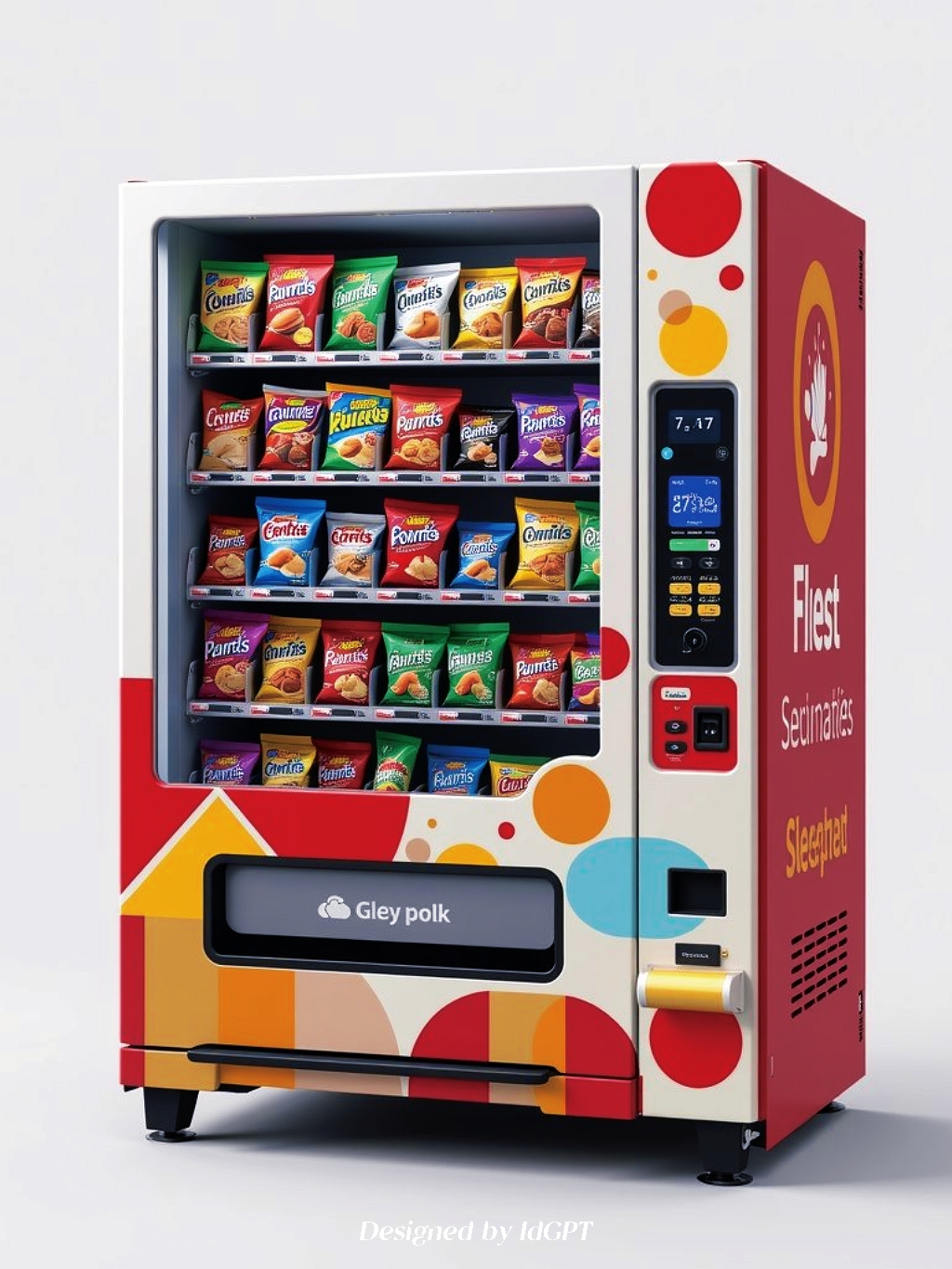 AIGC, AI, tools and equipment, snack vending cabinet，