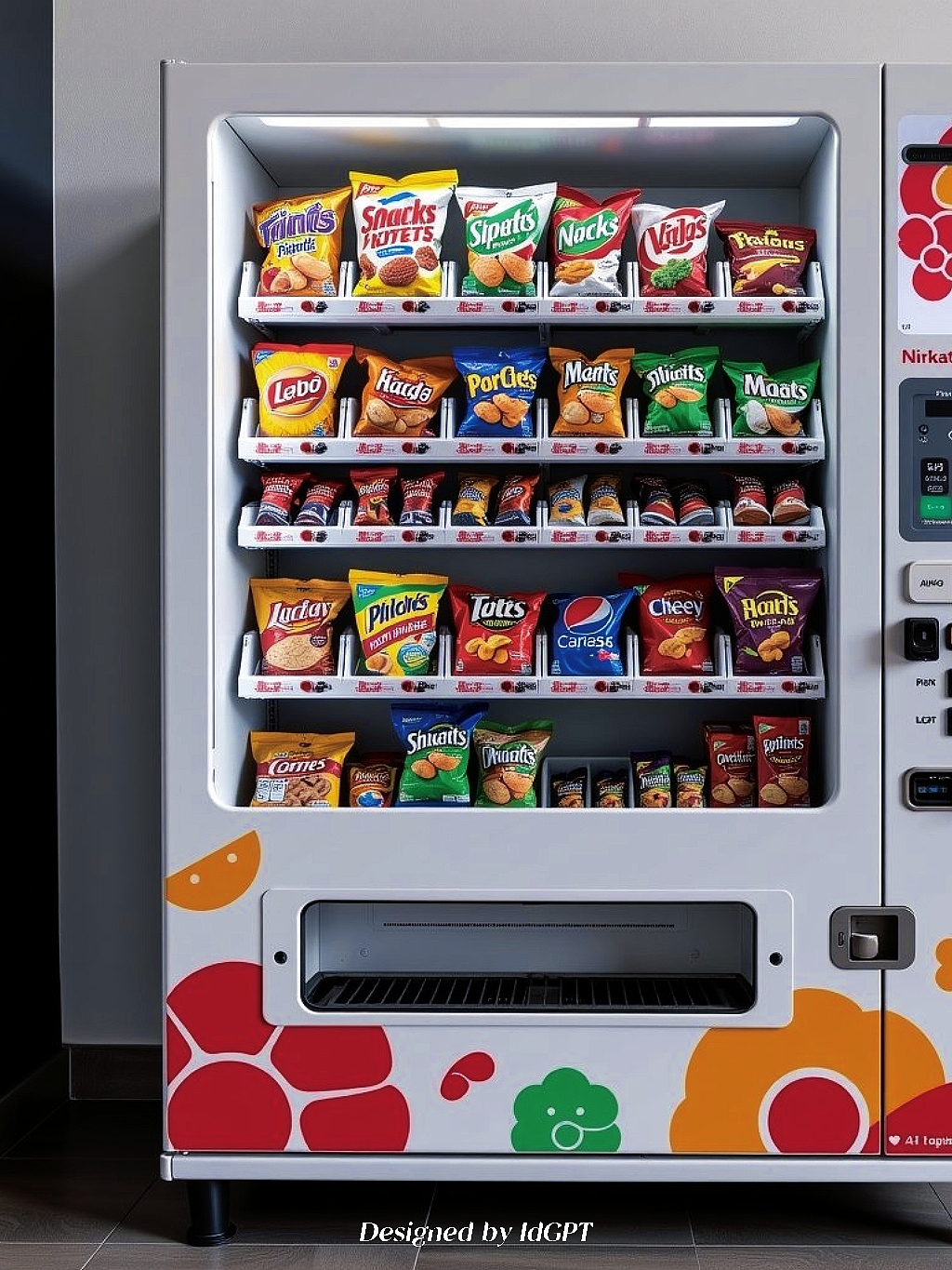 AIGC, AI, tools and equipment, snack vending cabinet，