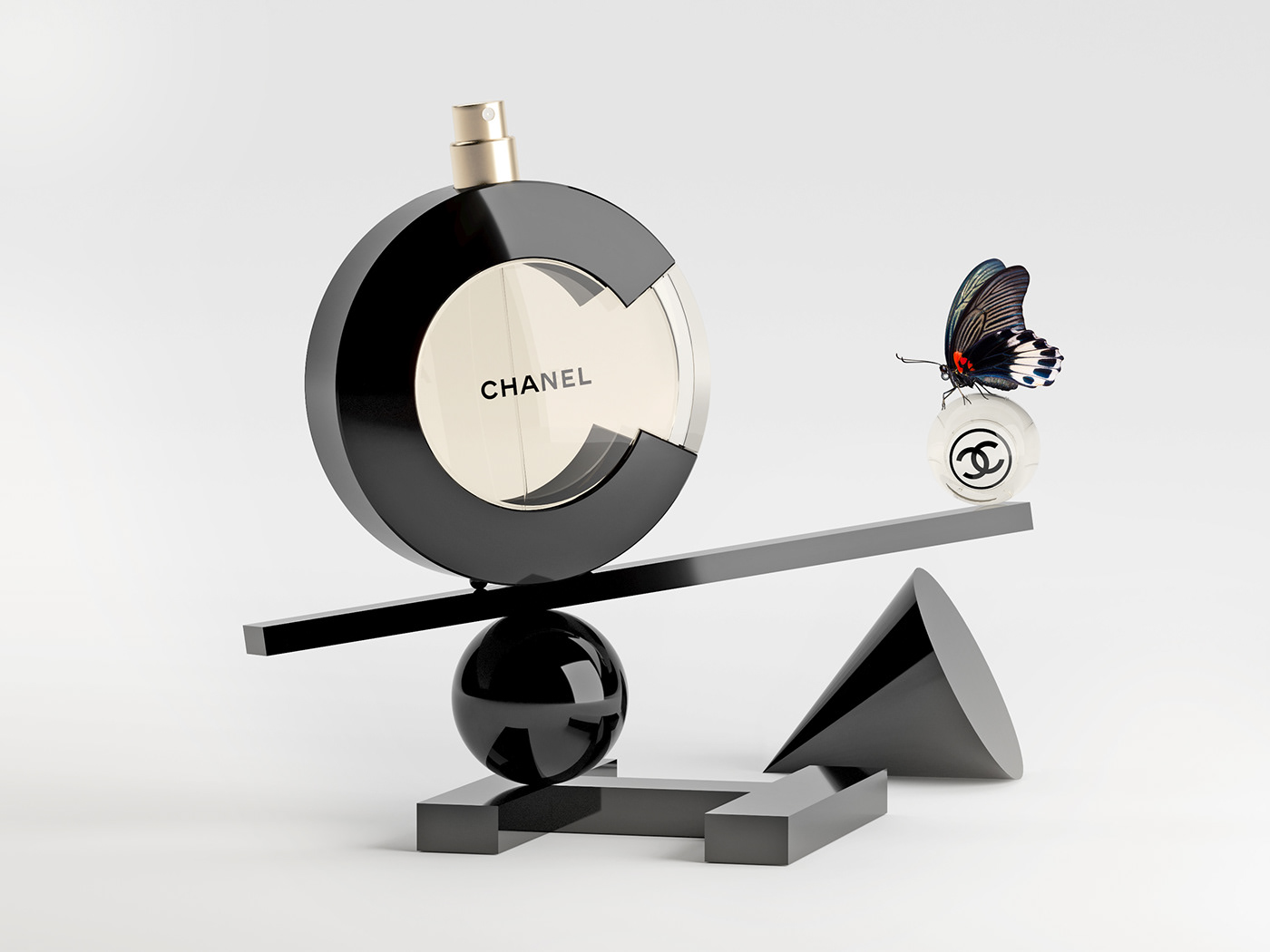 packing design，Perfume bottle，CHANEL，conceptual design，