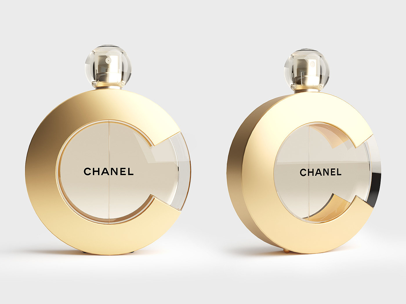 packing design，Perfume bottle，CHANEL，conceptual design，