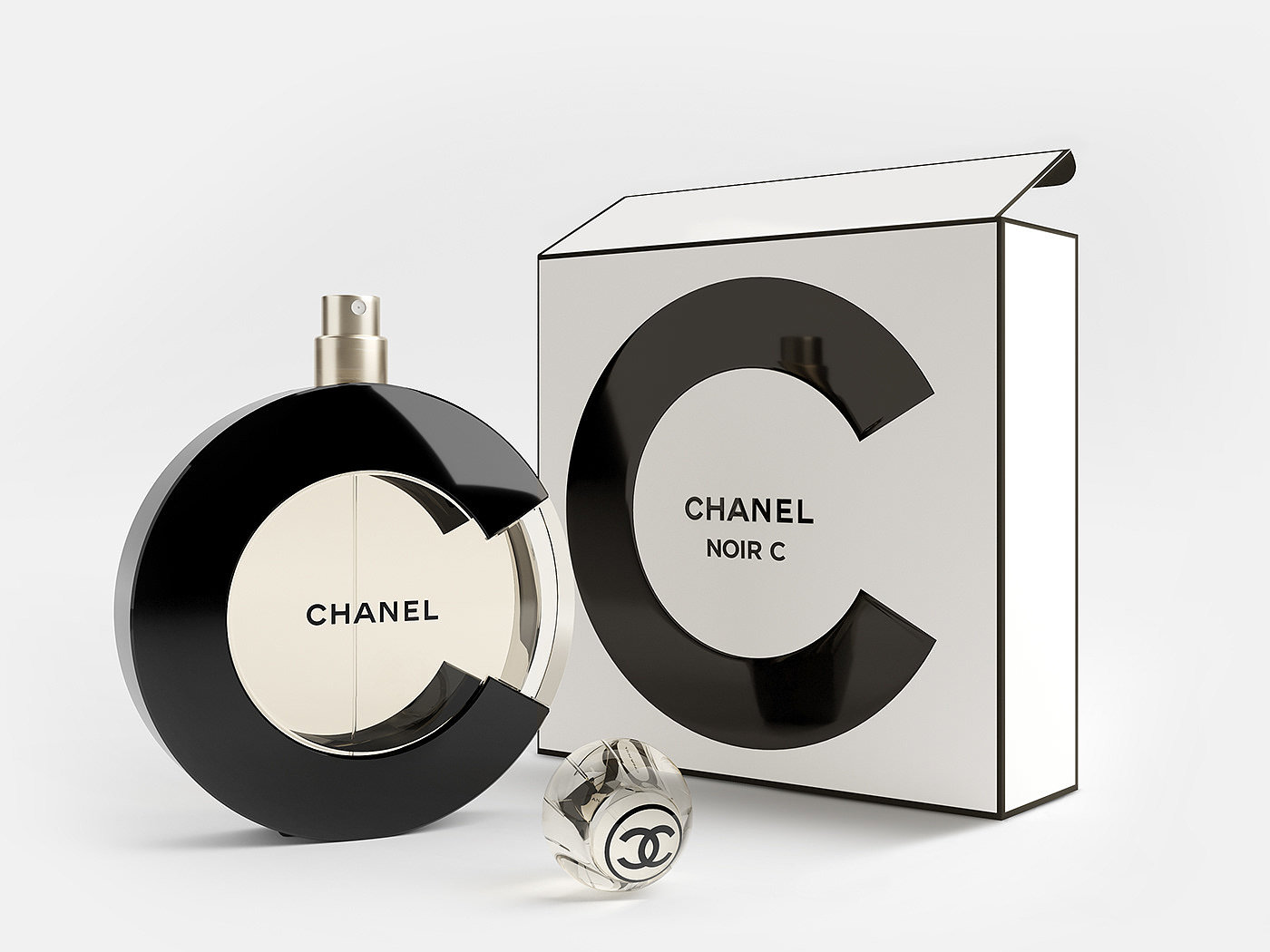 packing design，Perfume bottle，CHANEL，conceptual design，