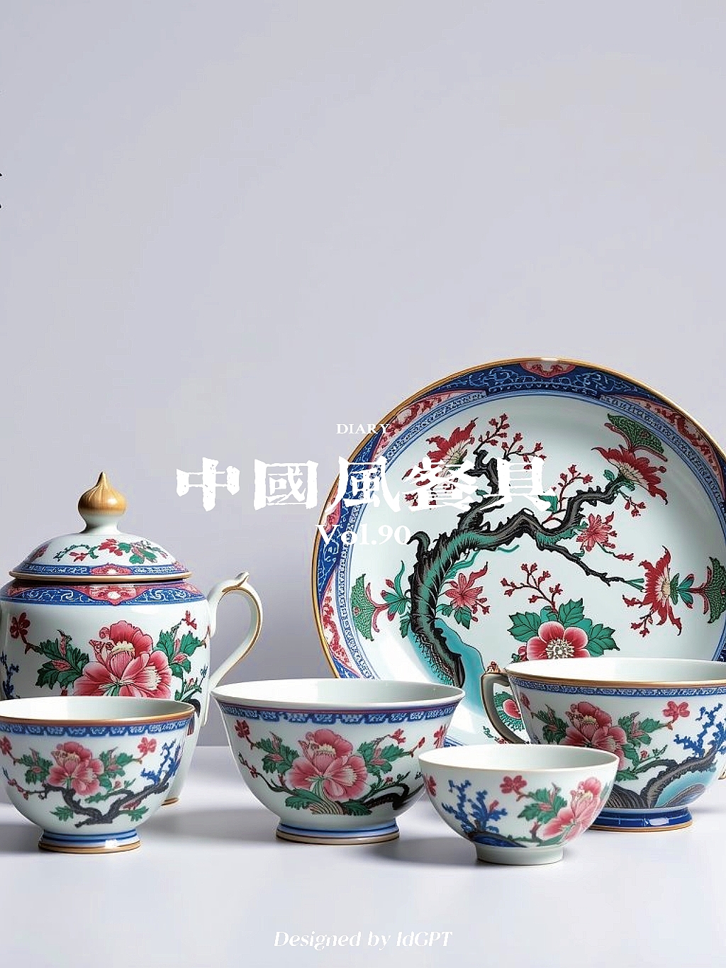 AIGC, AI, home furniture, Chinese style tableware，