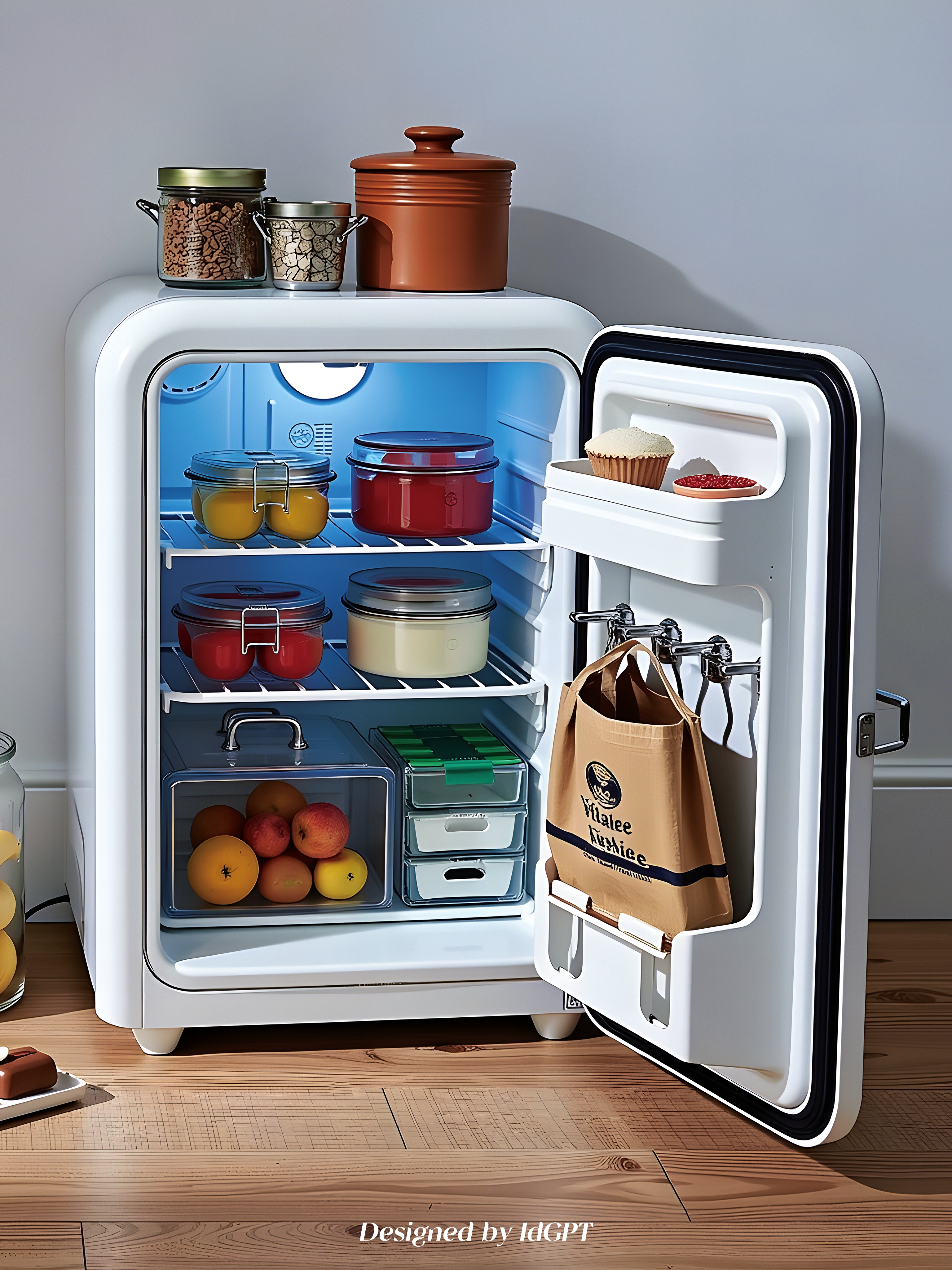 AIGC, AI, home appliances, one-person mini refrigerator，