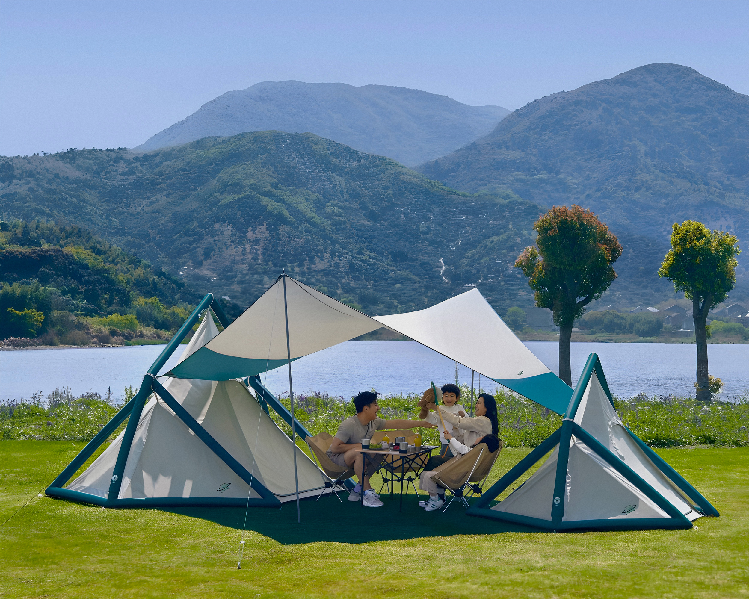 Tent，Outdoor equipment，Portable，The Ideal Car，inflation，Park Tent，Makkaudi，camping，