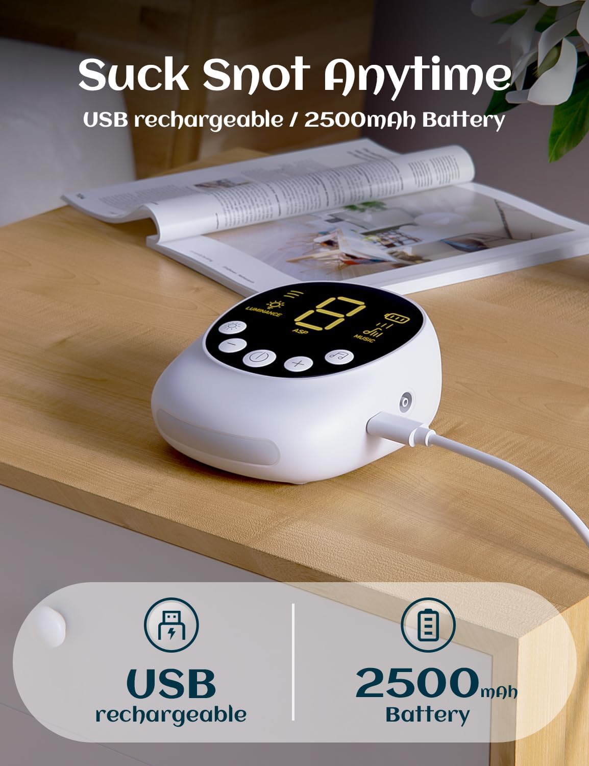 Nasal aspirator，Electric split nasal aspirator，Child mother and baby，Mellow，Home，affinity，Simplicity，