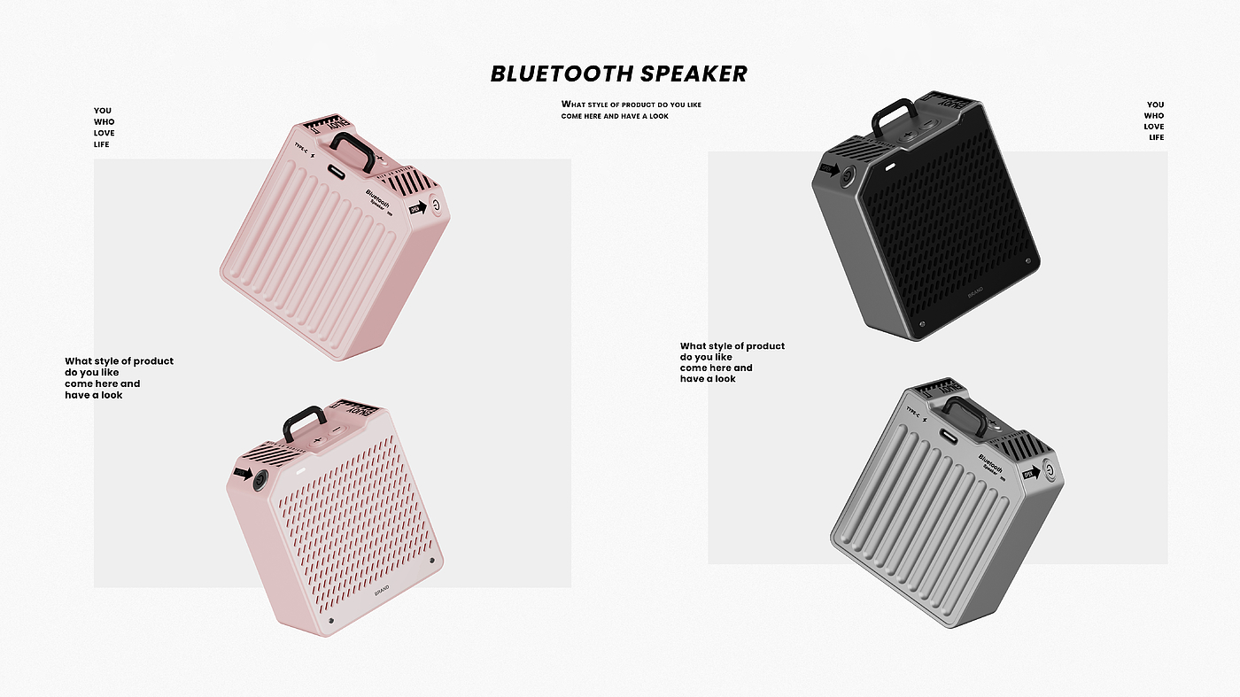 Bluetooth speaker, trendy cool, speaker design, mini speaker，