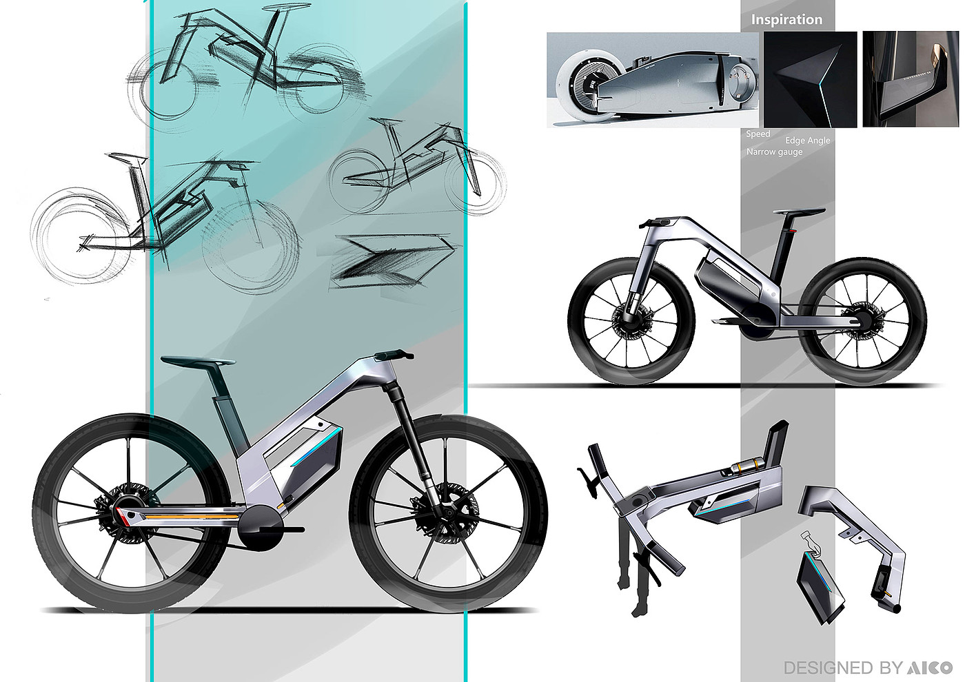 eBIKE，product design，Electric vehicle，Vehicle design，industrial design，Electric bicycle，Cyber，