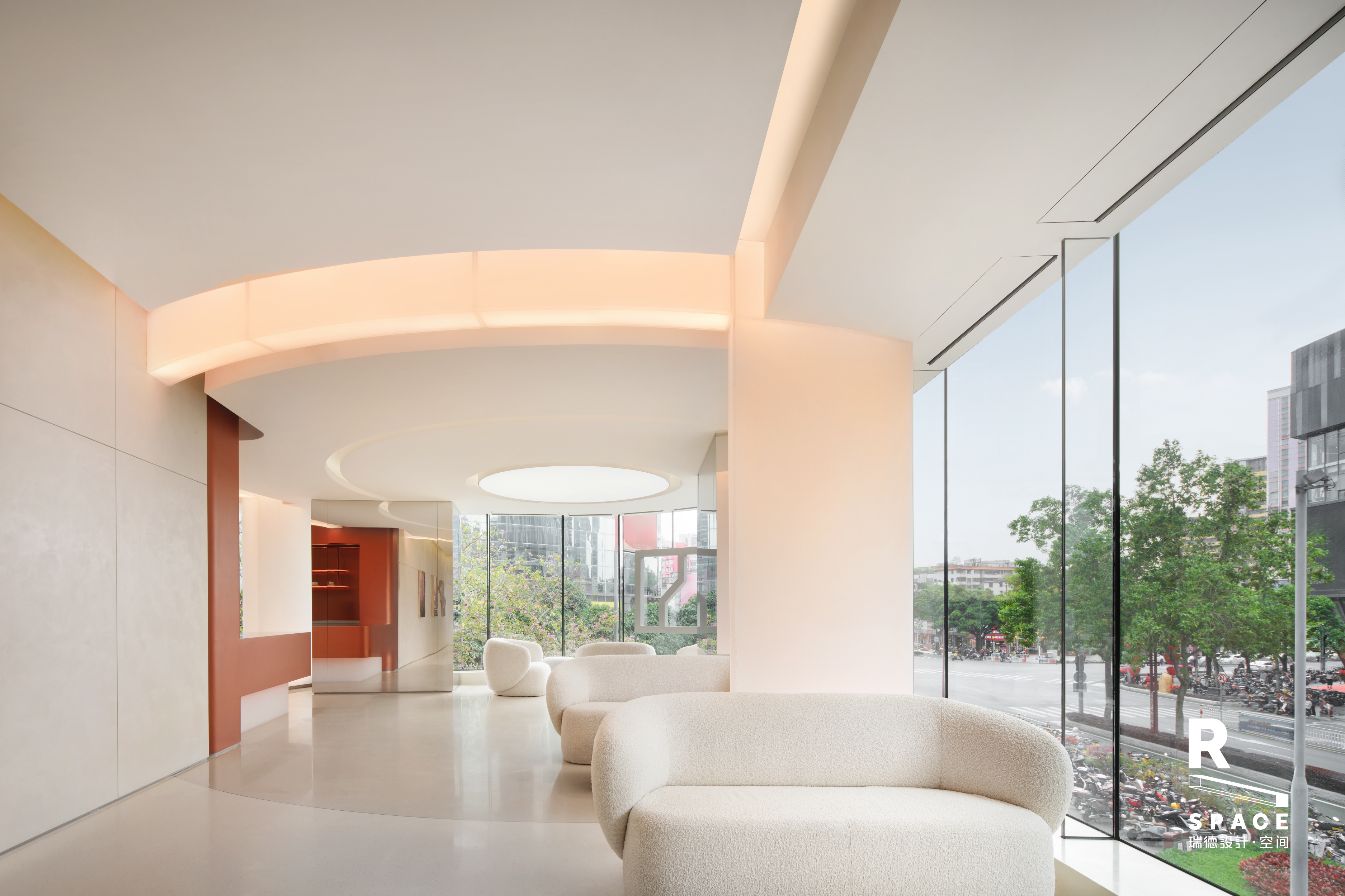 Original works，Commercial space design，New energy vehicle，Pole Krypton Center，Foshan lion dance，In the local culture，Red design，Hangzhou design company，